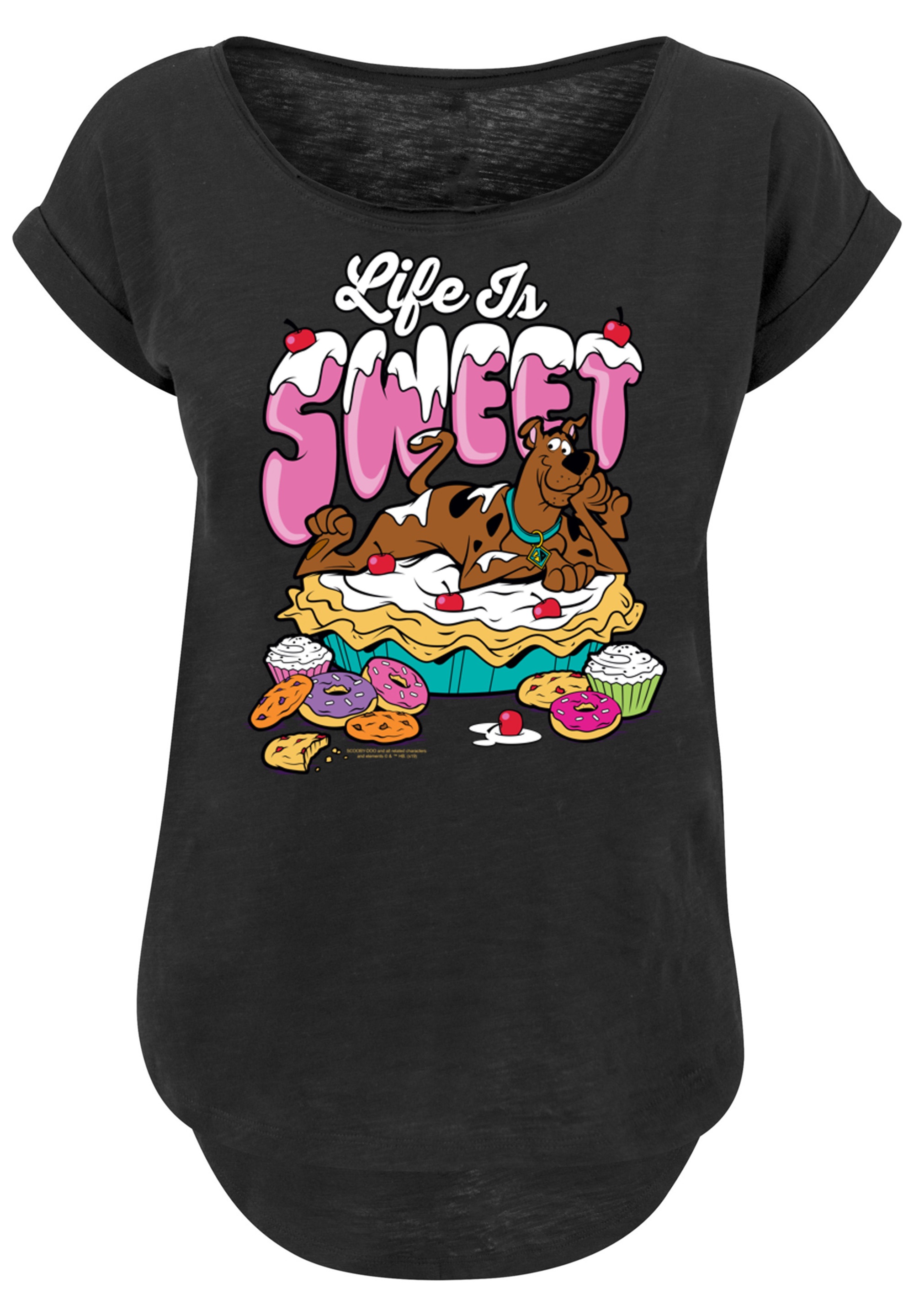 F4NT4STIC T-Shirt "Scooby Doo Life Is Sweet" Damen,Premium Merch,Lang,Longs günstig online kaufen