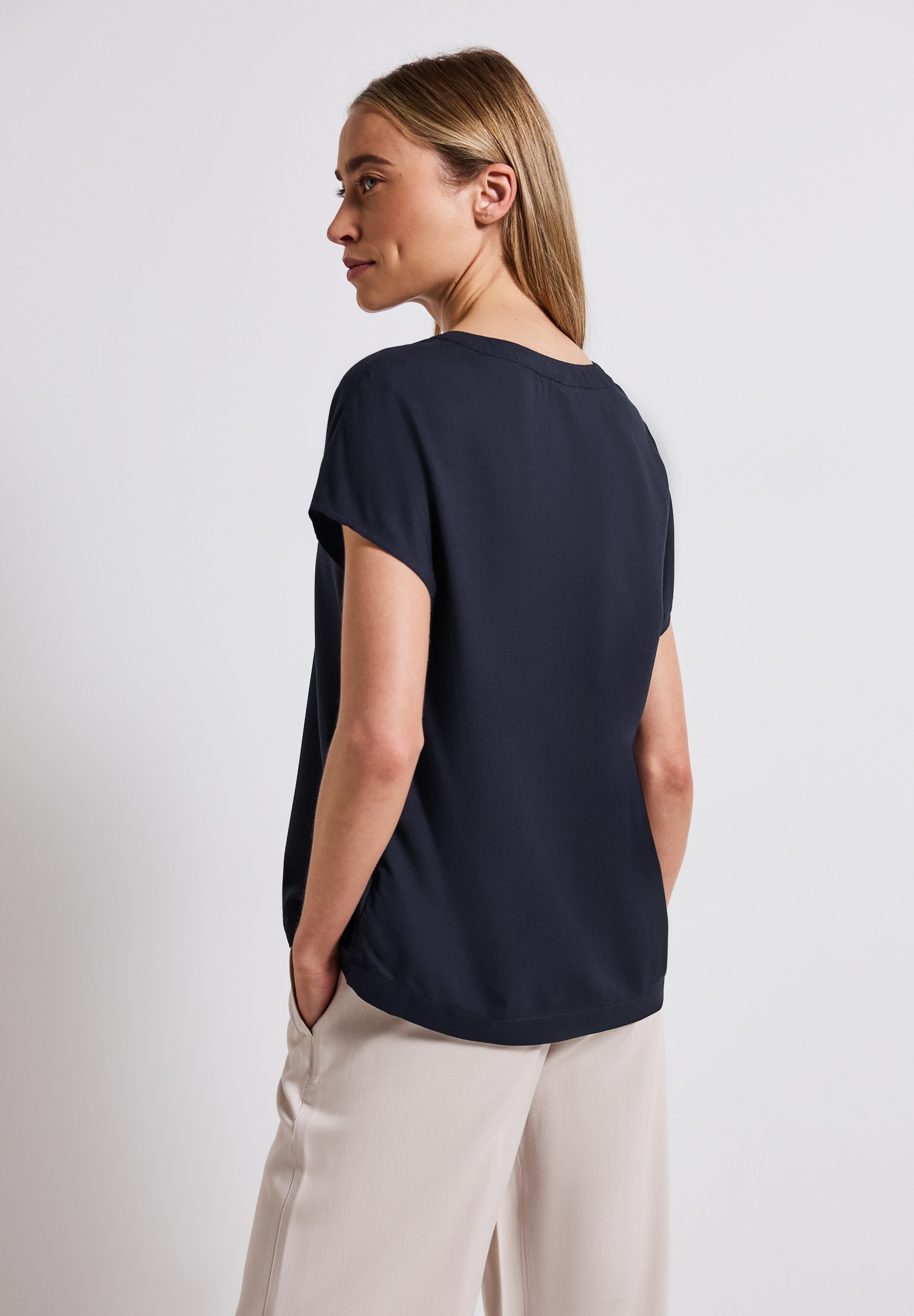 STREET ONE Kurzarmbluse, aus softer Viskose günstig online kaufen