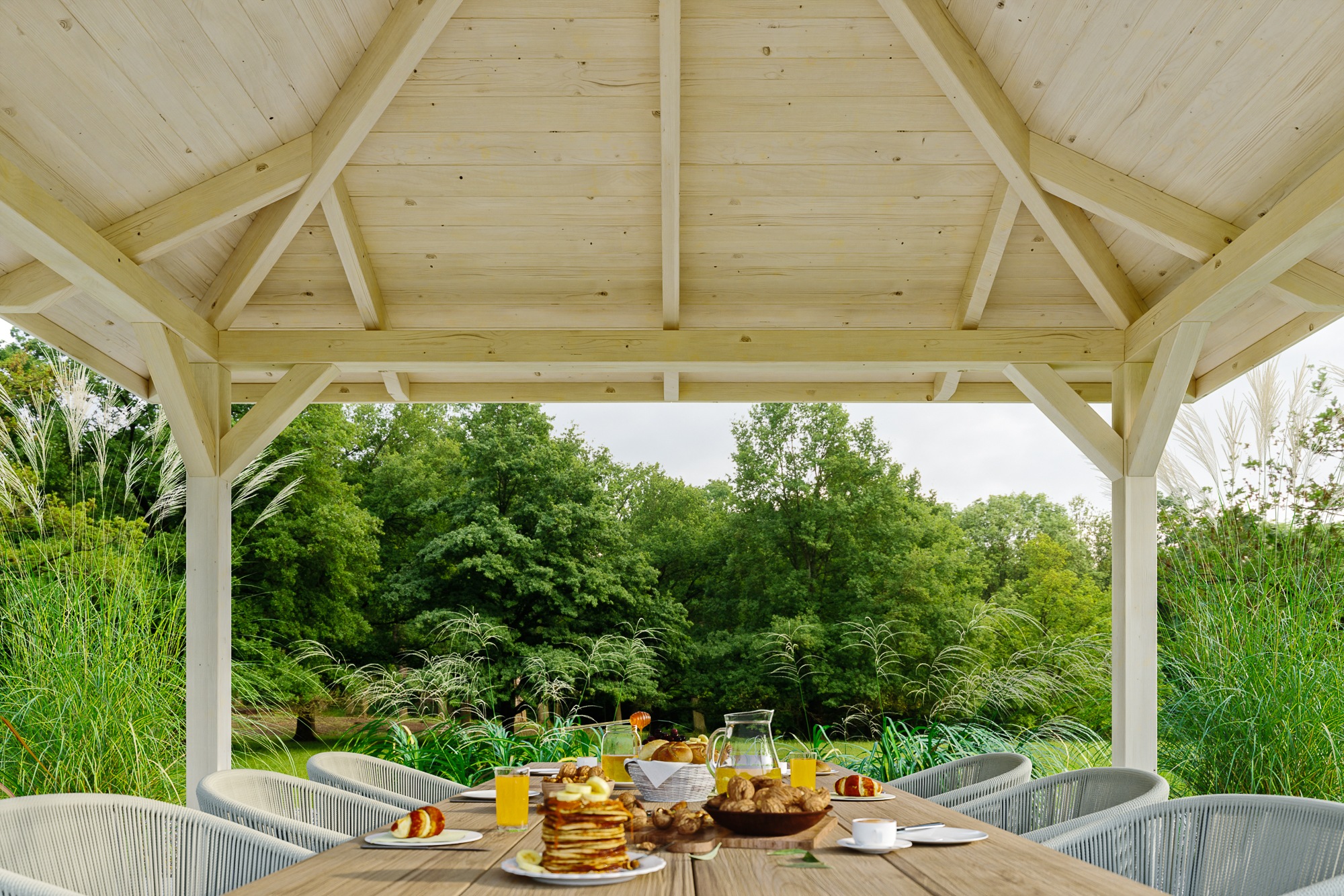Skanholz Holzpavillon »Cannes 2«, Leimholz, 359 x 359 cm