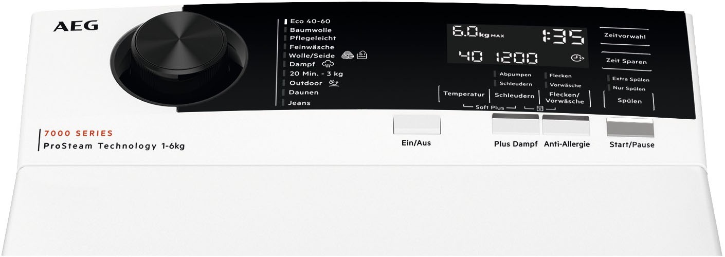AEG Waschmaschine Toplader Serie 7000 "LTR7A70260" 6 kg 1200 U/min ProSteam günstig online kaufen