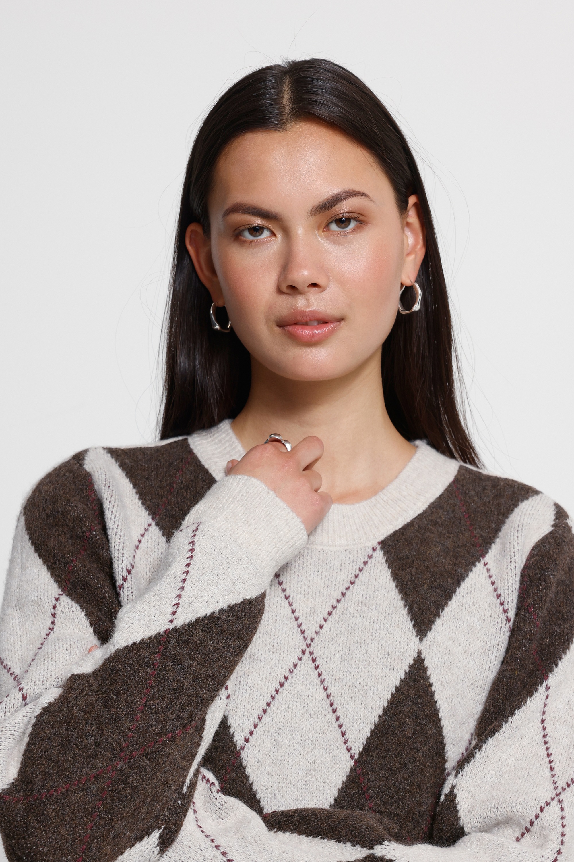 Ichi Strickpullover »Damen Langarm IHFENSTER«