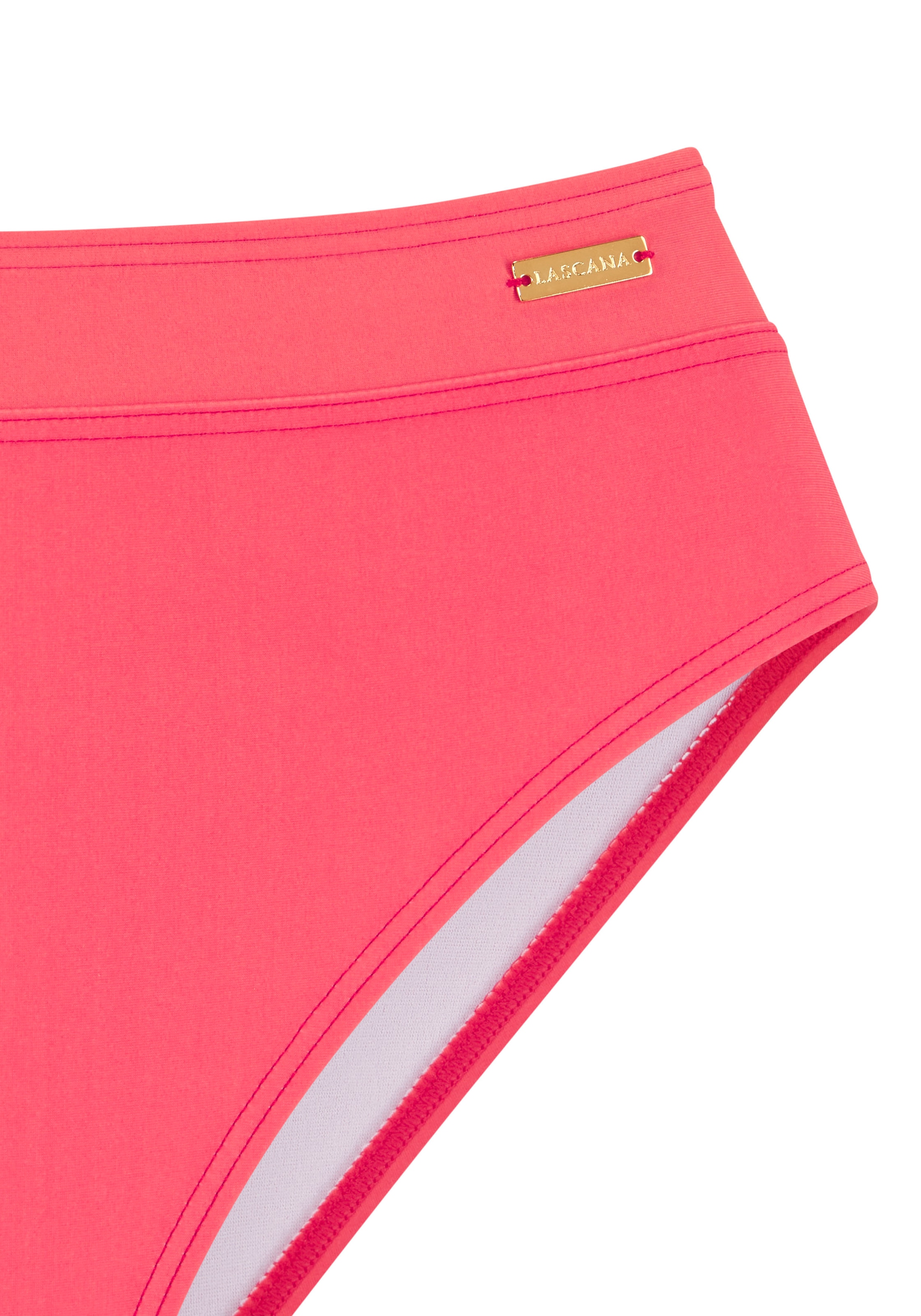 LASCANA Highwaist-Bikini-Hose »Lolo«, mit angesetztem Bündchen