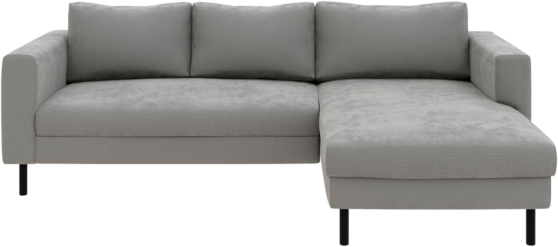TRENDMANUFAKTUR "Amazing II, wahlw. mit Schlaffunktion & Bettkasten, Fuß schwarz" Recamiere beidseitig montierbar, L-Form,in Cord o. Struktur, B: 232 cm