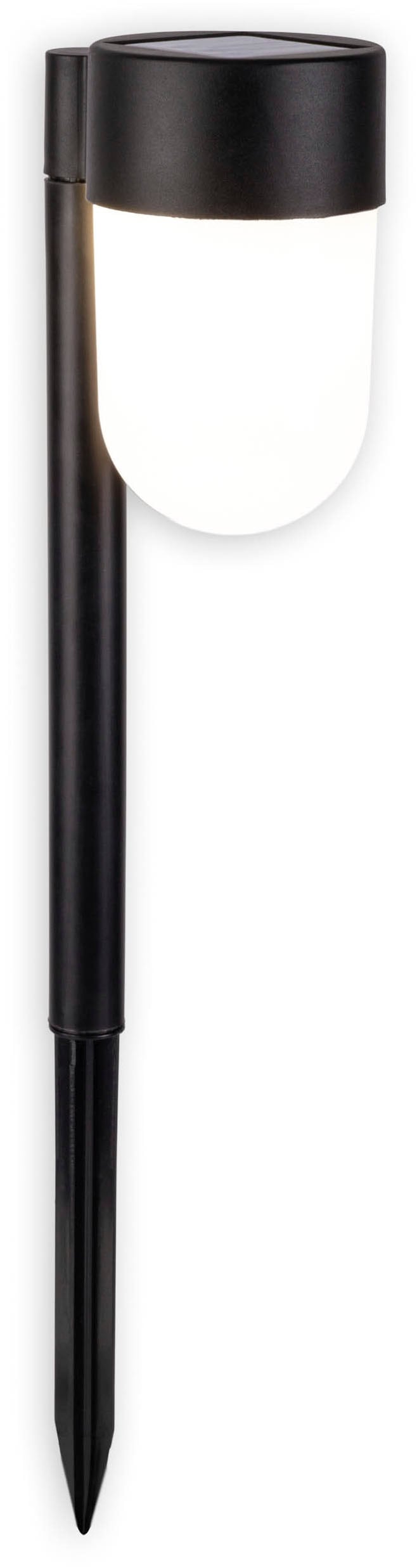 näve LED Solarleuchte »Sina«, 2 flammig, Leuchtmittel LED-Modul | LED wechselbar, 2er Set Wegebeleuchtung, H: 47,2cm, Dämmerungssensor, Spieß schwarz