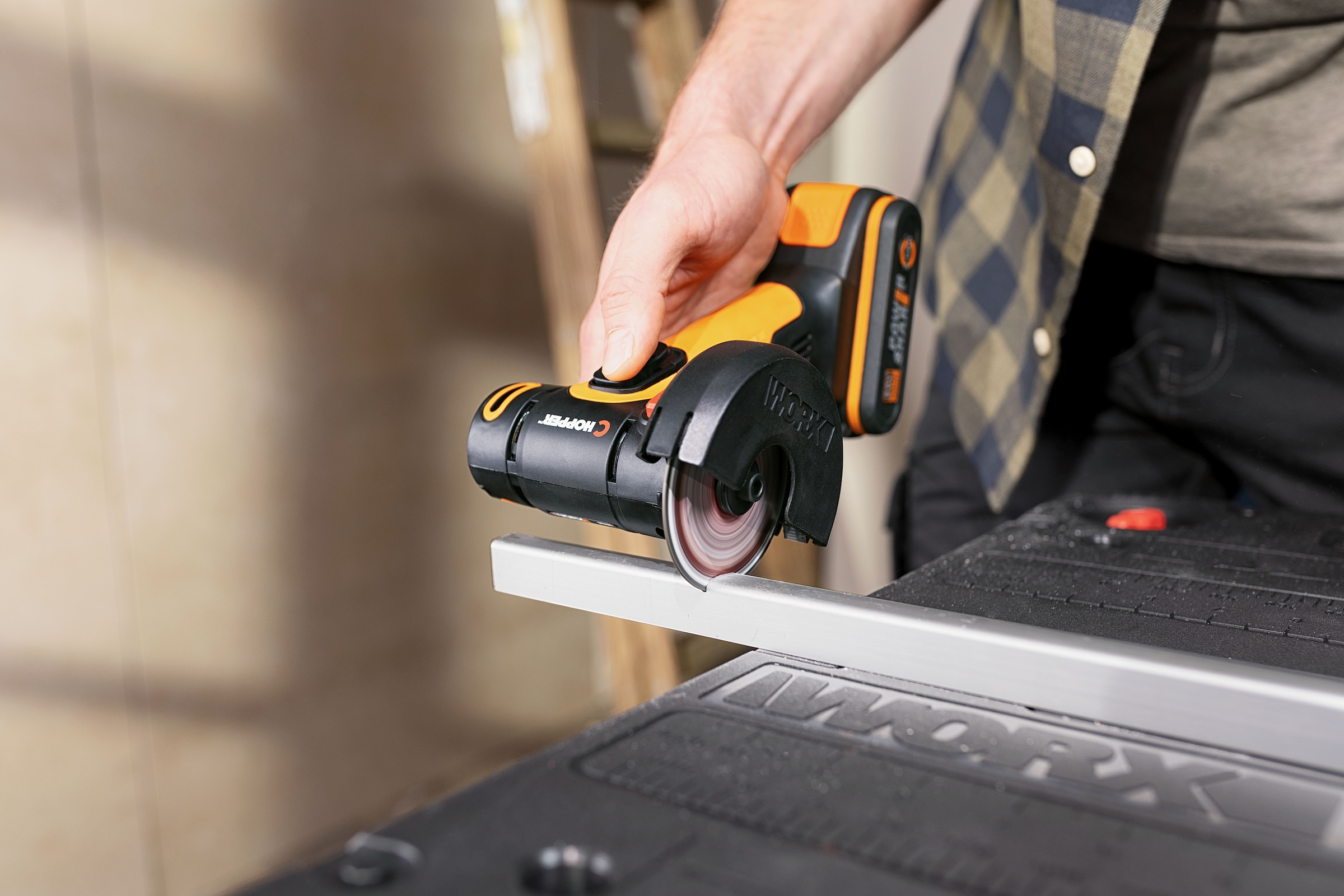 Worx Akku-Winkelschleifer »WX801.9 Chopper«, ohne Akku & Ladegerät