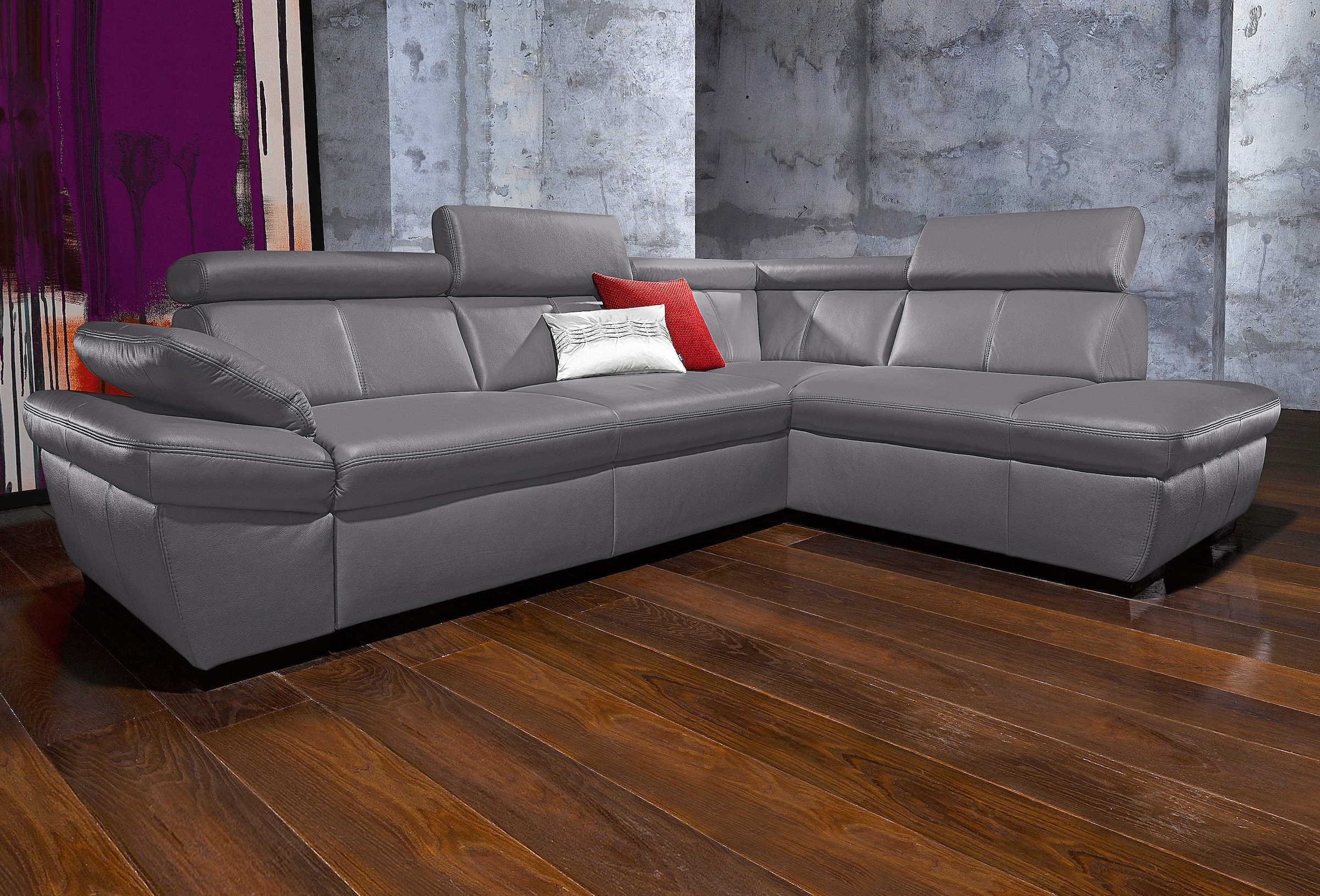 exxpo - sofa fashion Ecksofa "Salerno, Funktionssofa, hoher Sitzkomfort, Br günstig online kaufen