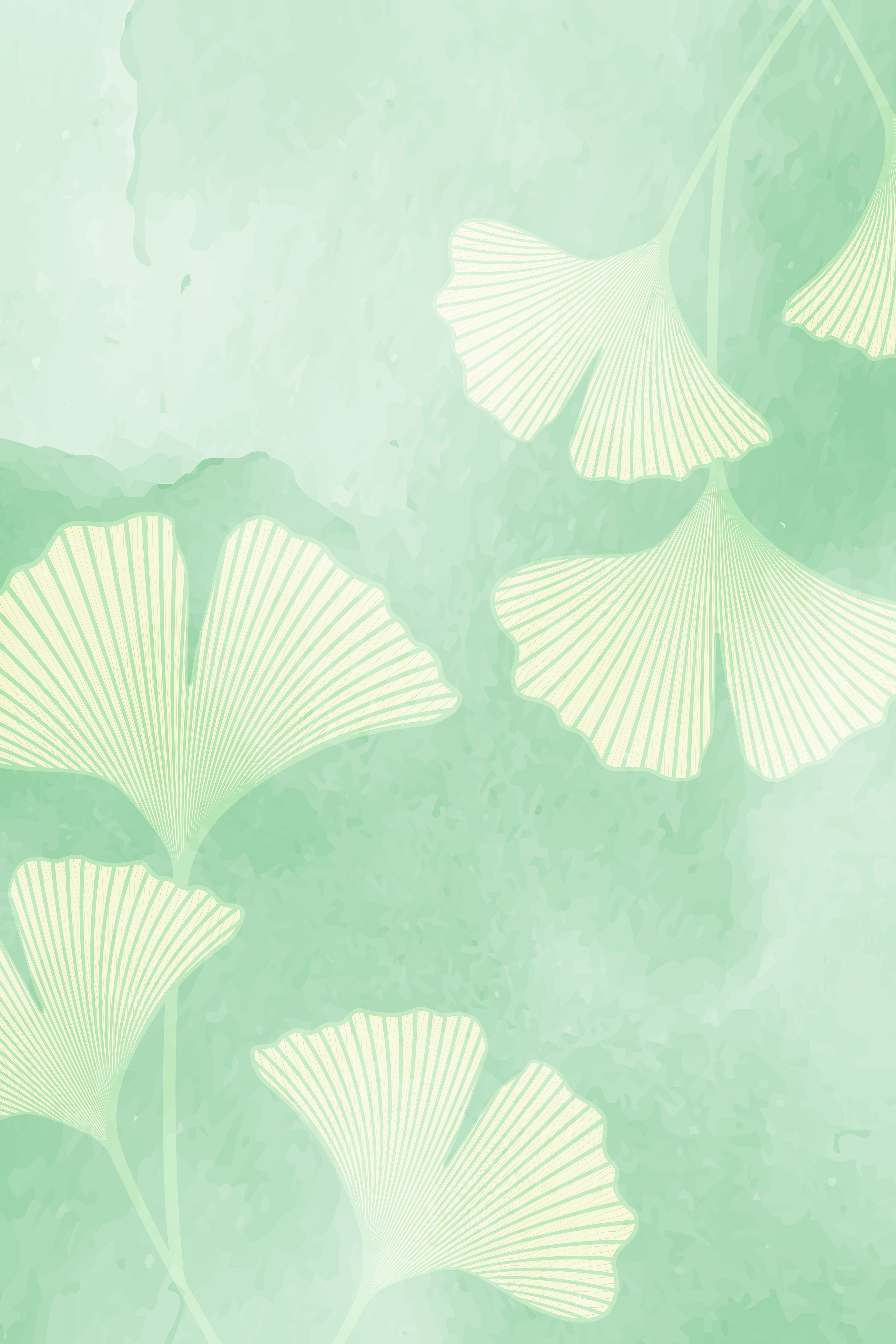 queence Leinwandbild "Gingko in Grüntönen, Canvas Bild von Hand bespannt" 1 Stk. tlg. Zeitlose Ginkgo-Motive in hellen Farben