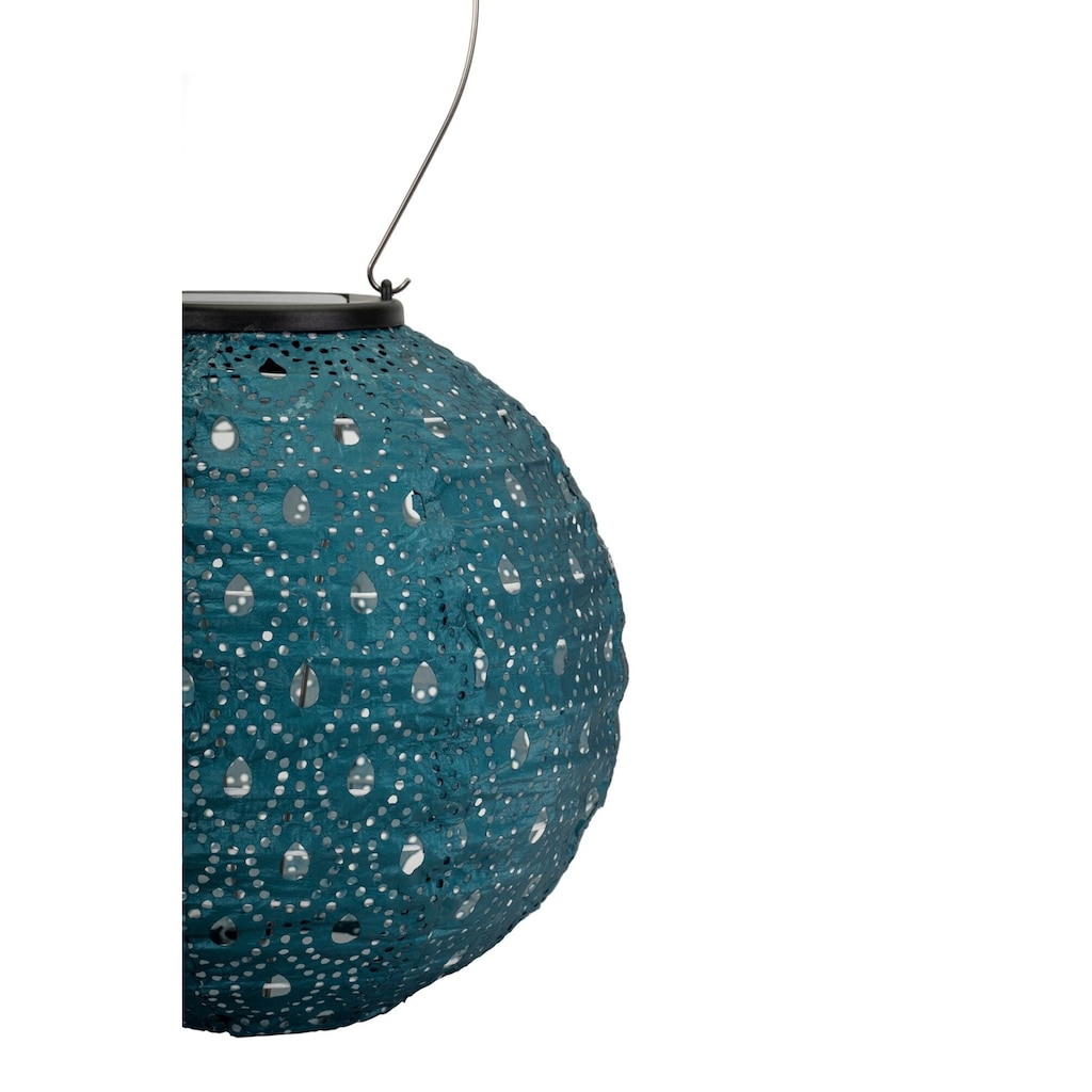 Pauleen LED Laterne »Sunshine Charm Lampion Solar blau Tyvek Vlies«, 1 flammig-flammig