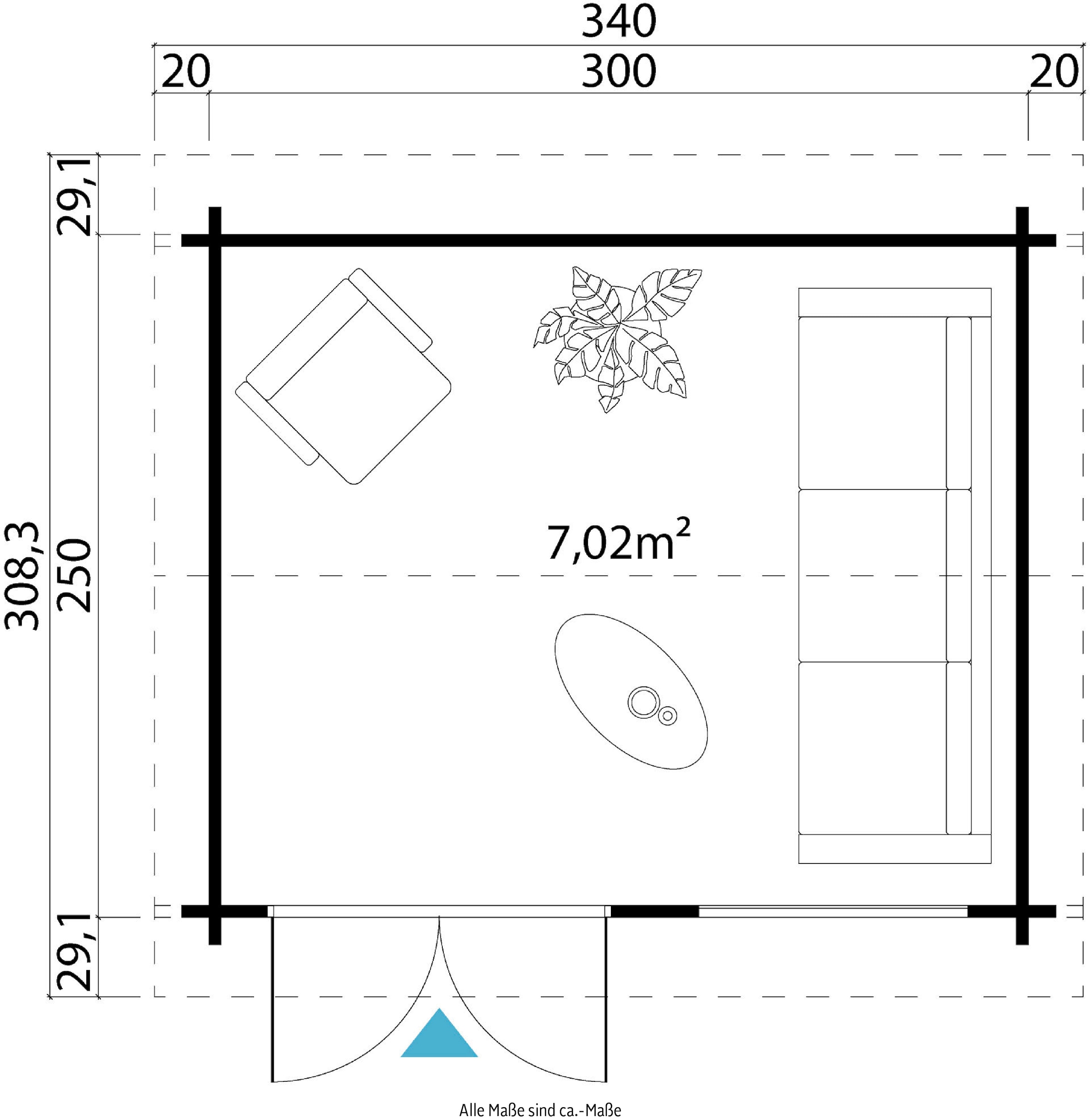 LASITA MAJA Gartenhaus »Alex«, (Set, inkl. Fussbodenbretter zum verlegen)