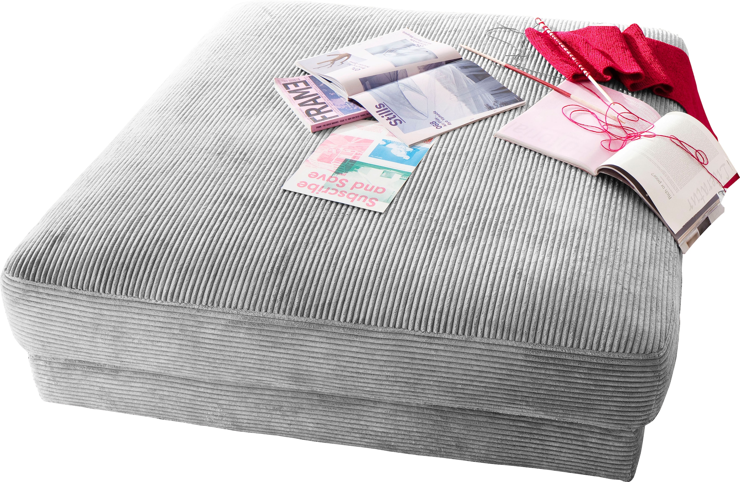 Home affaire Hocker "Enisa" passend zum "Enisa"-Sofa, Bezug in Cord günstig online kaufen