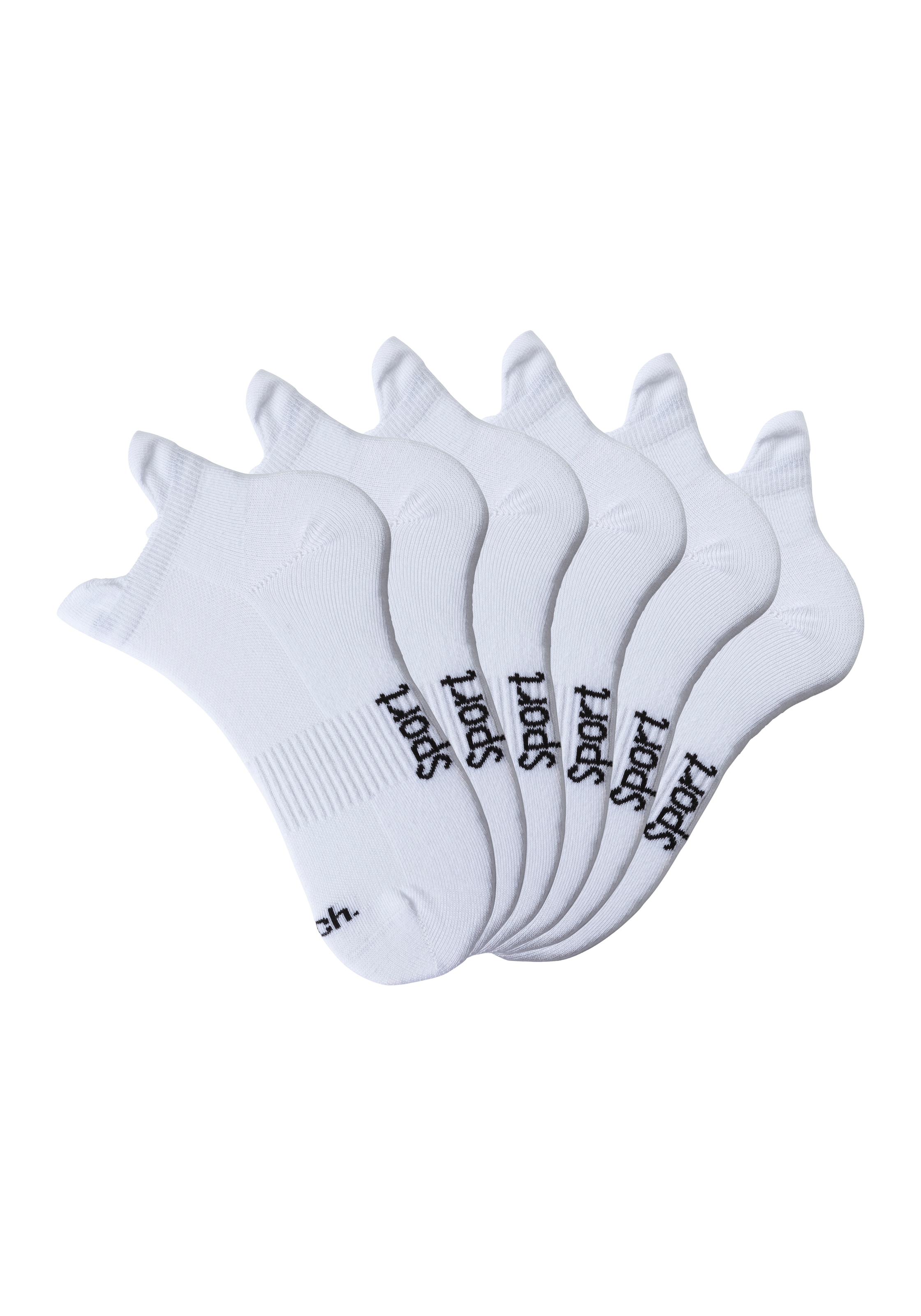 Bench. Sneakersocken, (Packung, 6 Paar), mit feiner Mesh Konstruktion und Mittelfußgummi