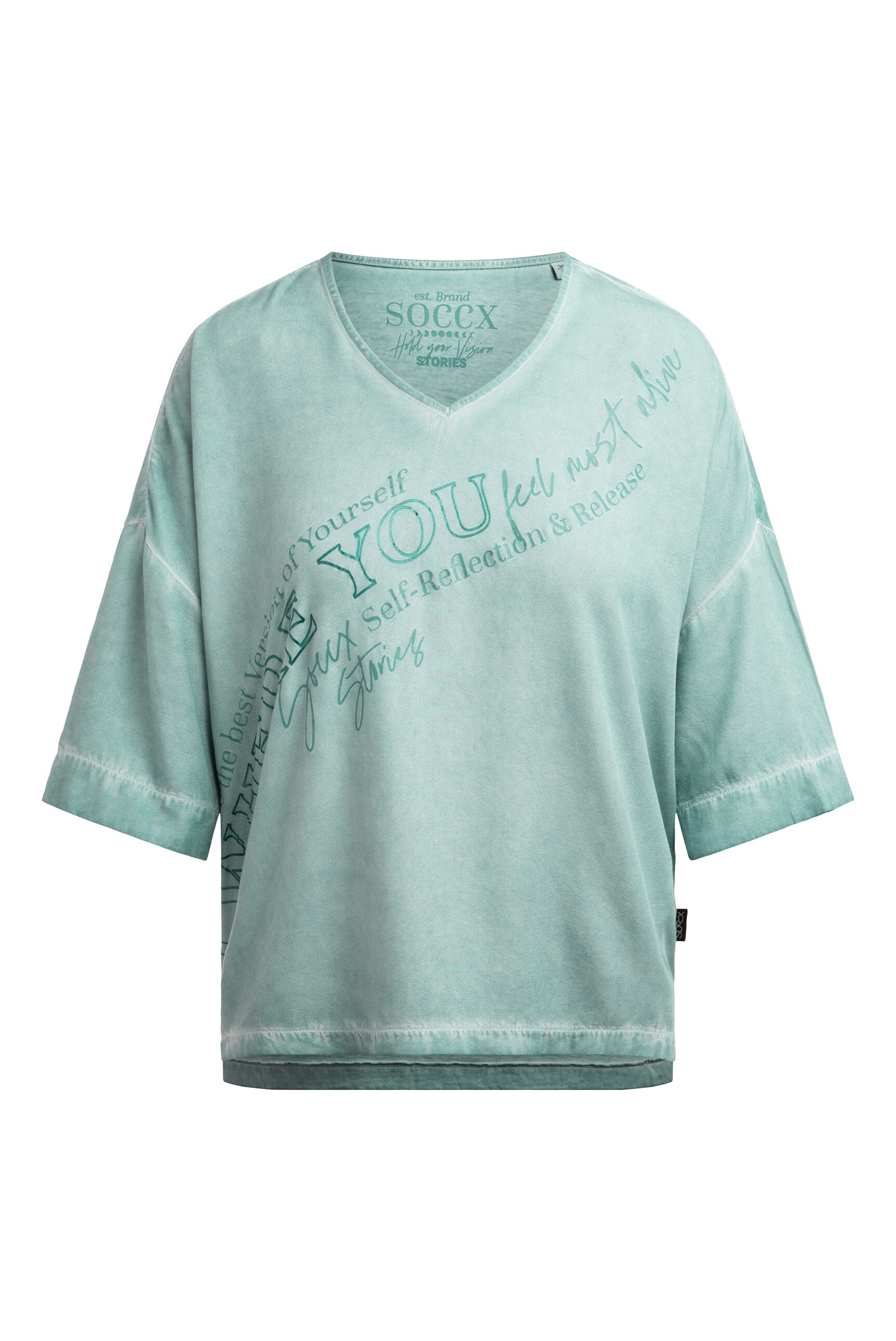 SOCCX V-Shirt mit V-Ausschnitt günstig online kaufen