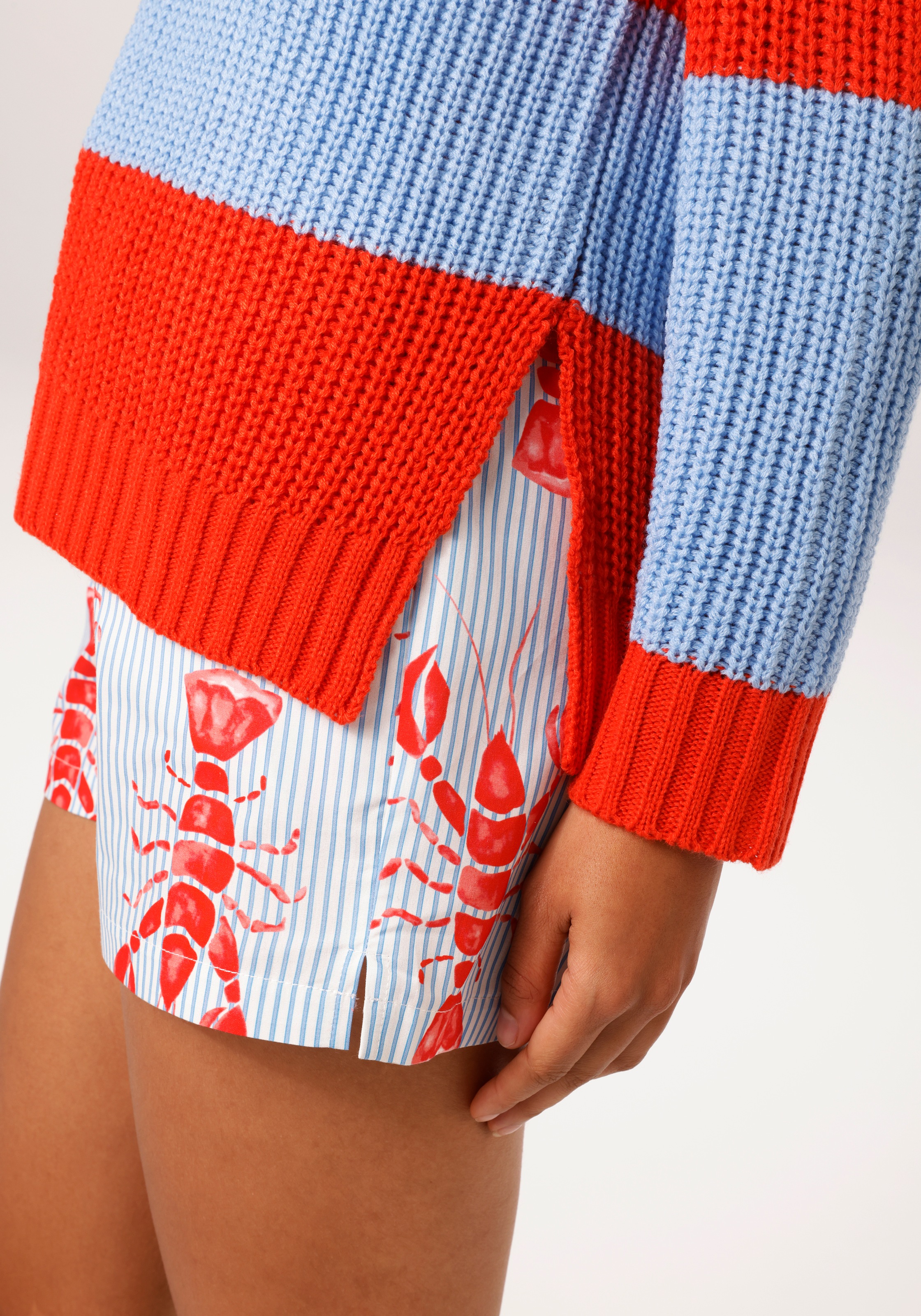 Thumbnail - Aniston CASUAL Strickpullover im Colorblocking mit breiten Streifen - NEUE KOLLEKTION