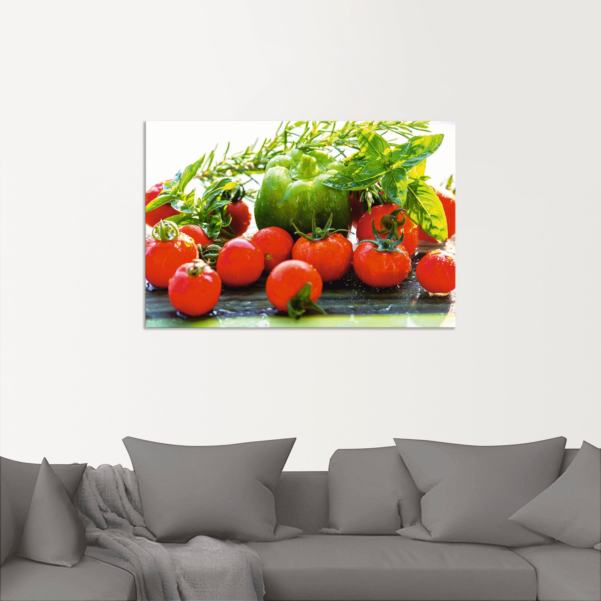 Tomaten«, oder Artland Lebensmittel, St.), Wandbild versch. | Poster in als Größen frische bestellen Leinwandbild, »Garten Wandaufkleber BAUR (1 Alubild,