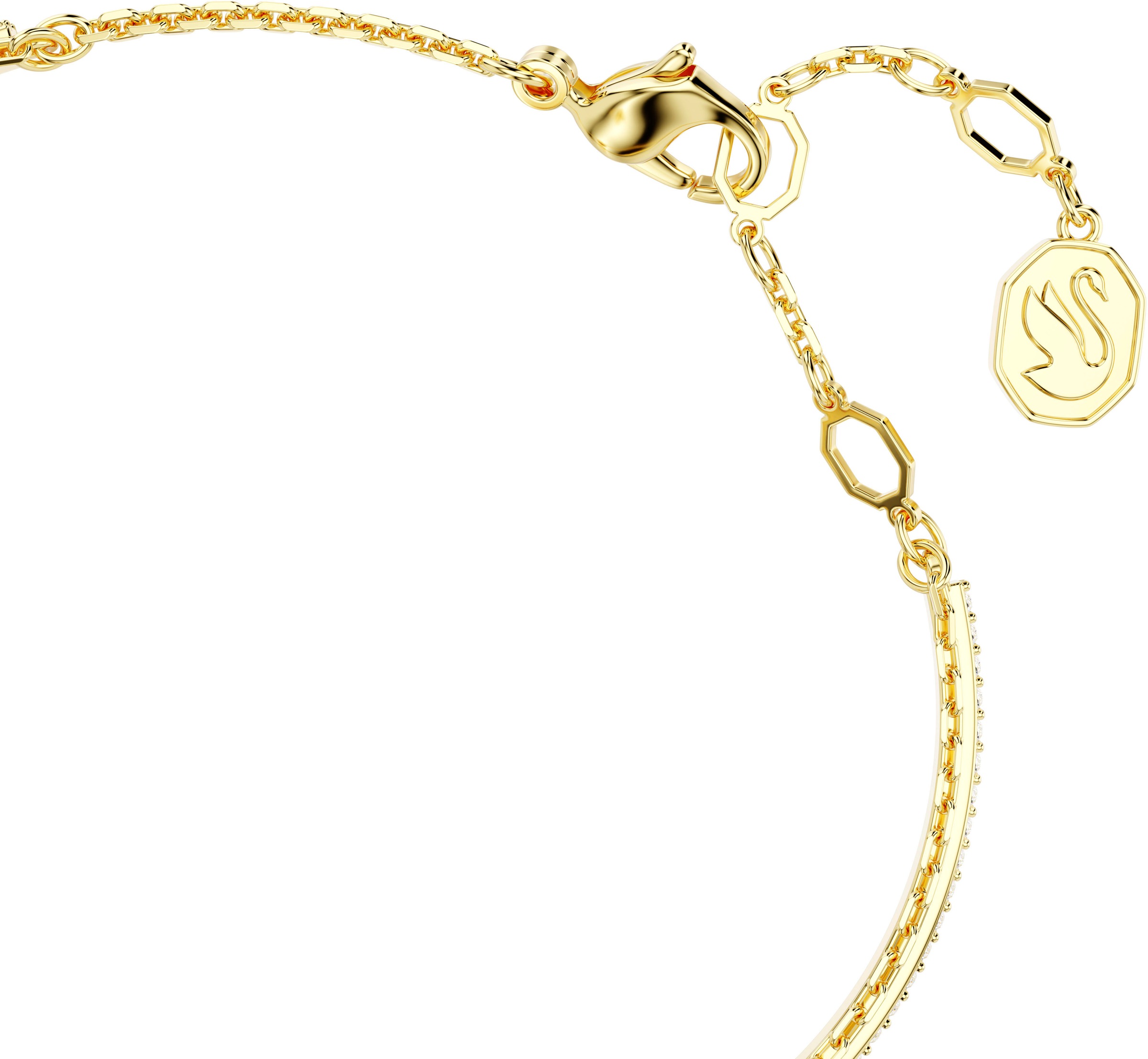 Armreif SWAROVSKI "Stilla" Gr. M, bunt (gelbgoldfarben, kristallweiß, rot, kristallweiß, rot), Armbänder, Damen, M, Metall, Armreif, mit Swarovski Kristall 4