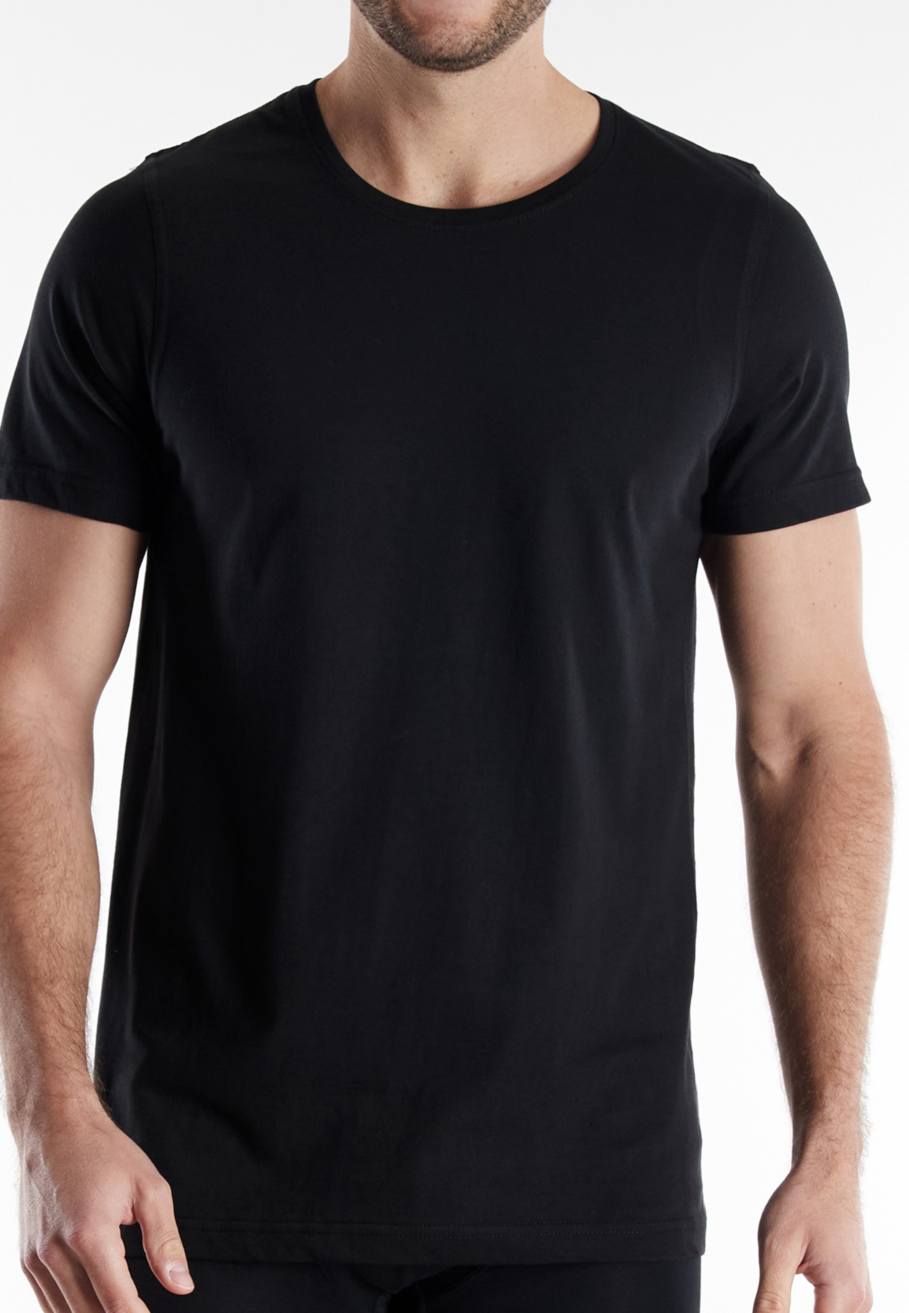 bugatti T-Shirt »Bari« Rundhalsausschnitt, Kurzarm, basic, Baumwolle, weich, bequem