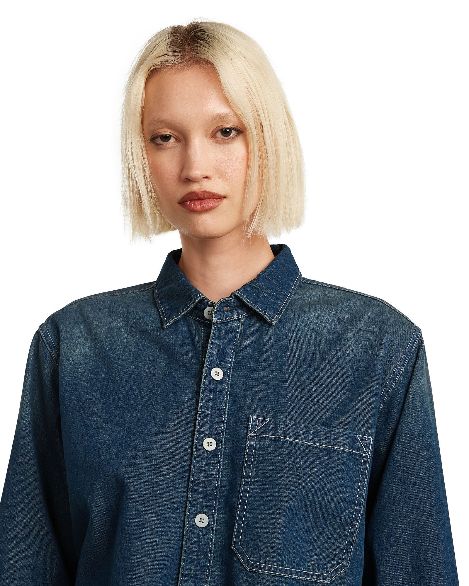 G-STAR Langarmshirt »Boxy Relaxed 1-Pocket Shirt«