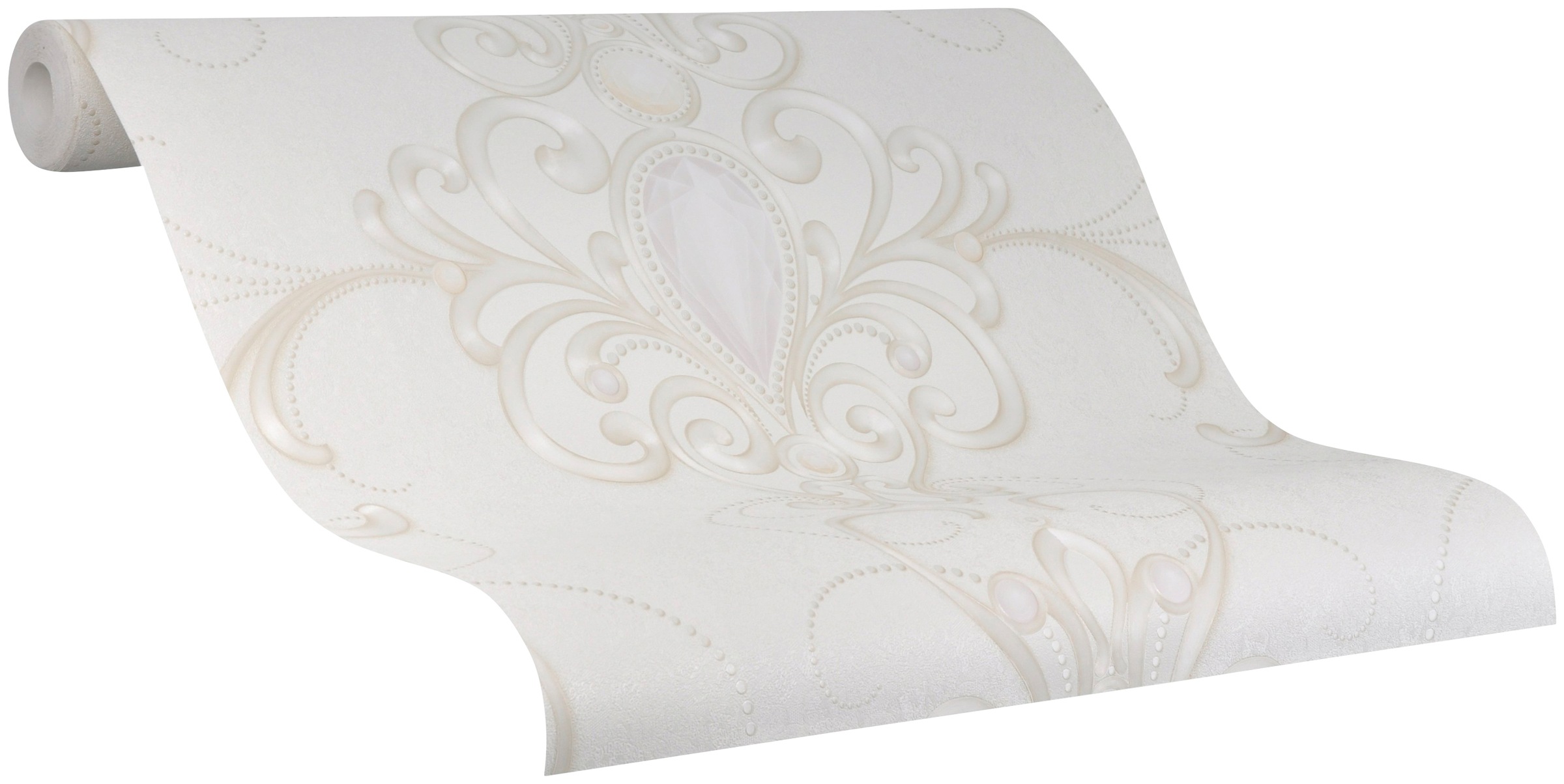 Glööckler Vliestapete Motiv ornamental schimmernd moderne Tapete für Wohnzimmer Schlafzimmer Küche