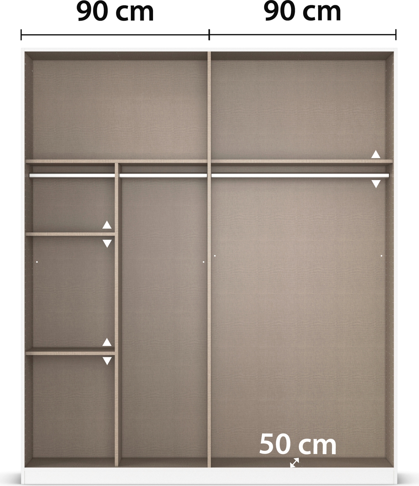 rauch Drehtürenschrank »Reflect«, mit Spiegelfront, inkl. praktischer Inneneinteilung