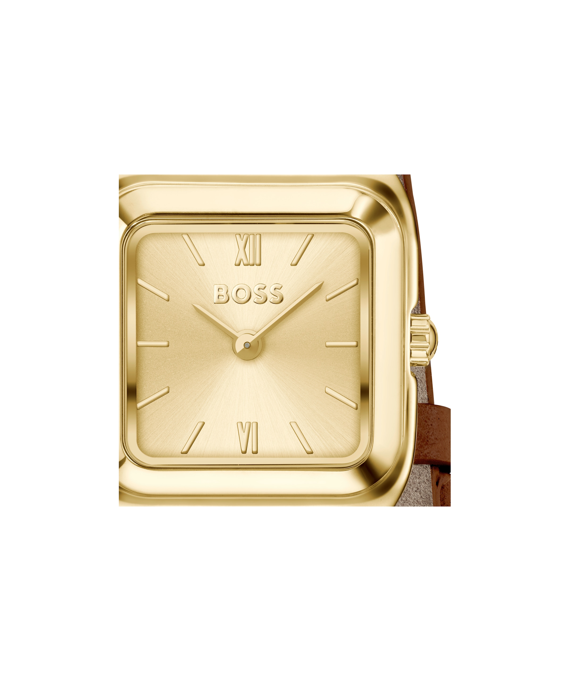 BOSS Quarzuhr »MAE PETITE« Armbanduhr, Damenuhr, Lederarmband, analog
