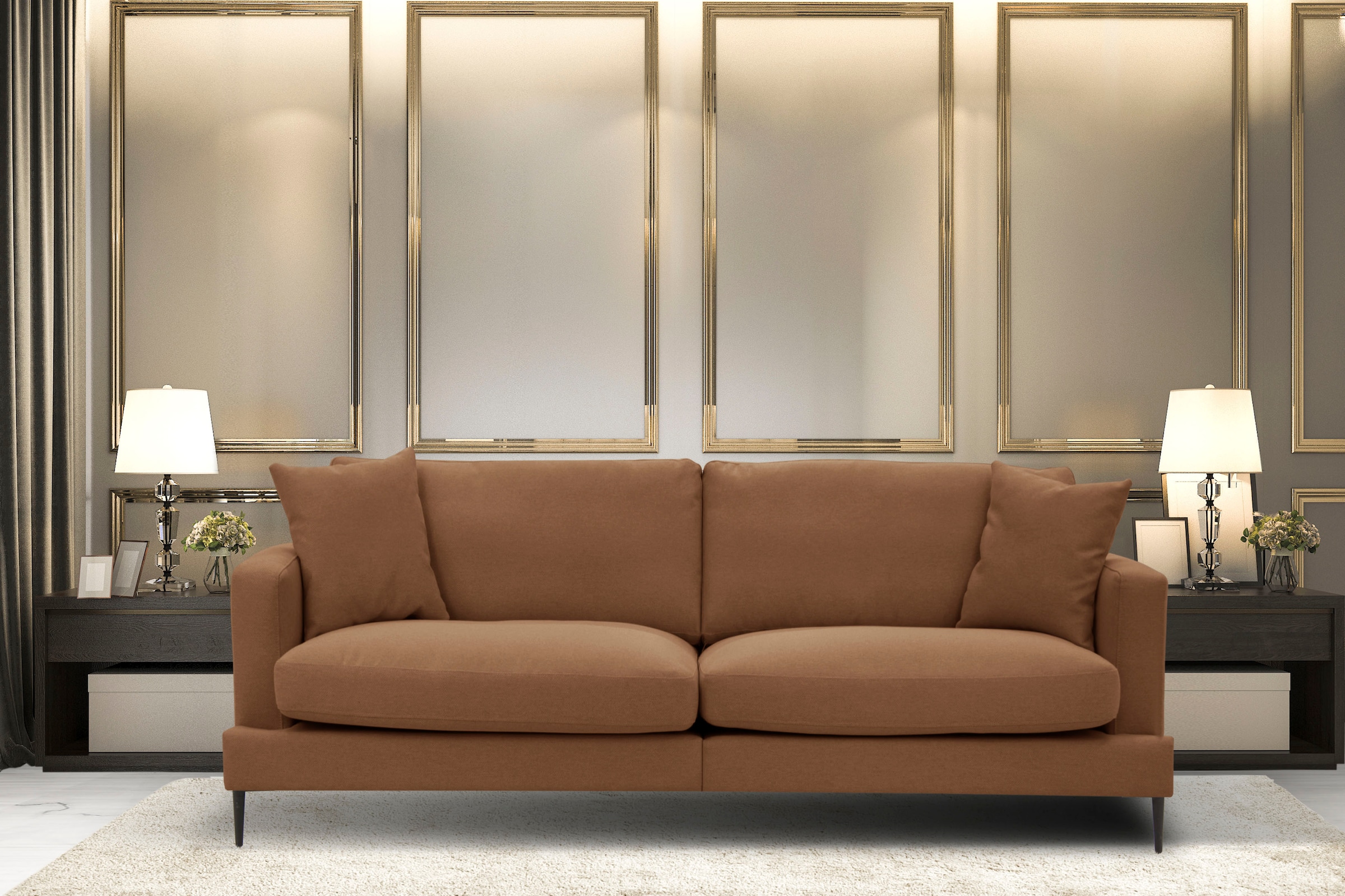 Leonique 3-Sitzer "Cozy elegantes Designsofa, Maße B/T/H: 211/97/80 cm", mi günstig online kaufen