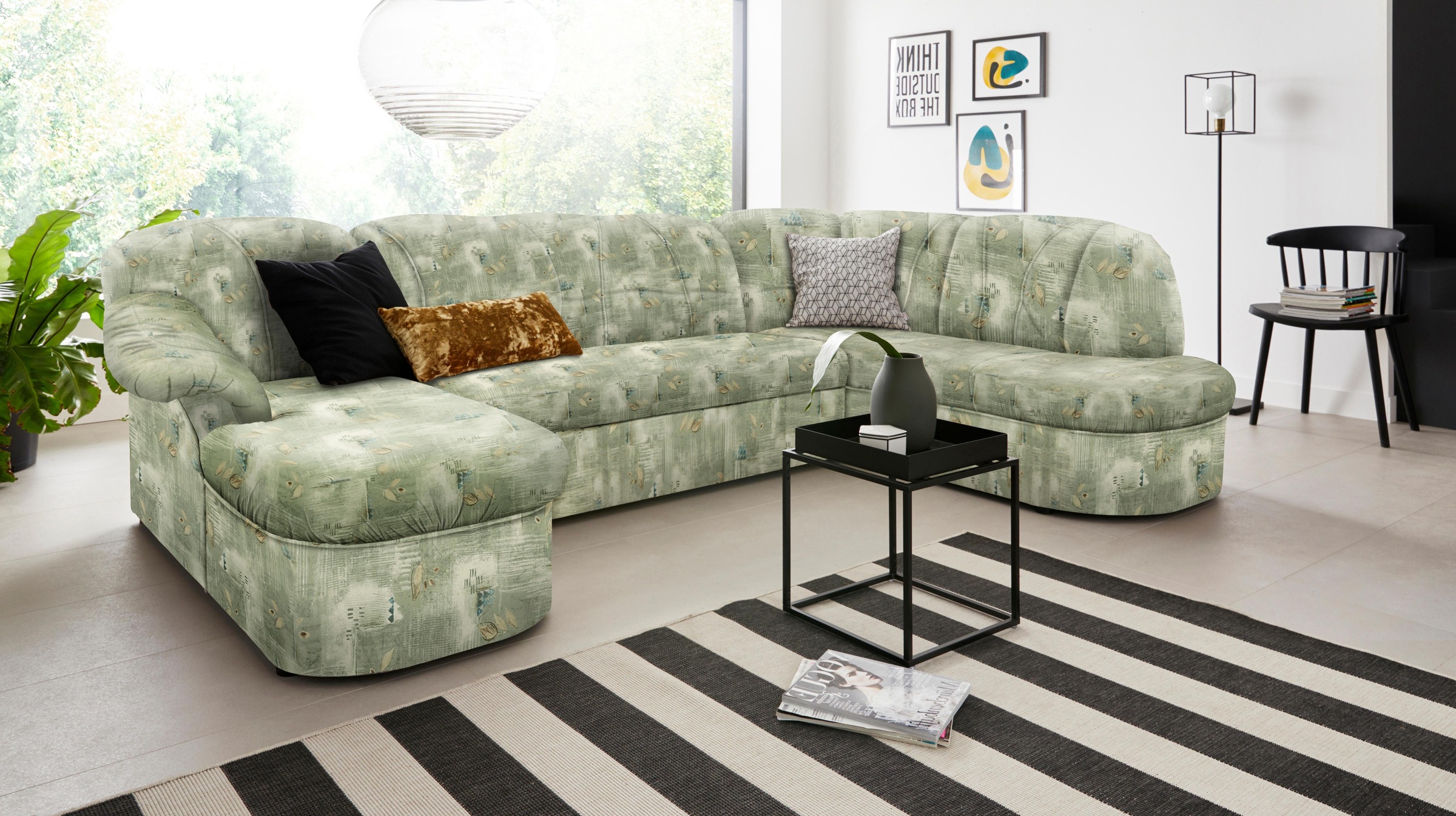 DOMO collection Wohnlandschaft "Pegnitz, zeitlos&modern, elegante Rückenste günstig online kaufen