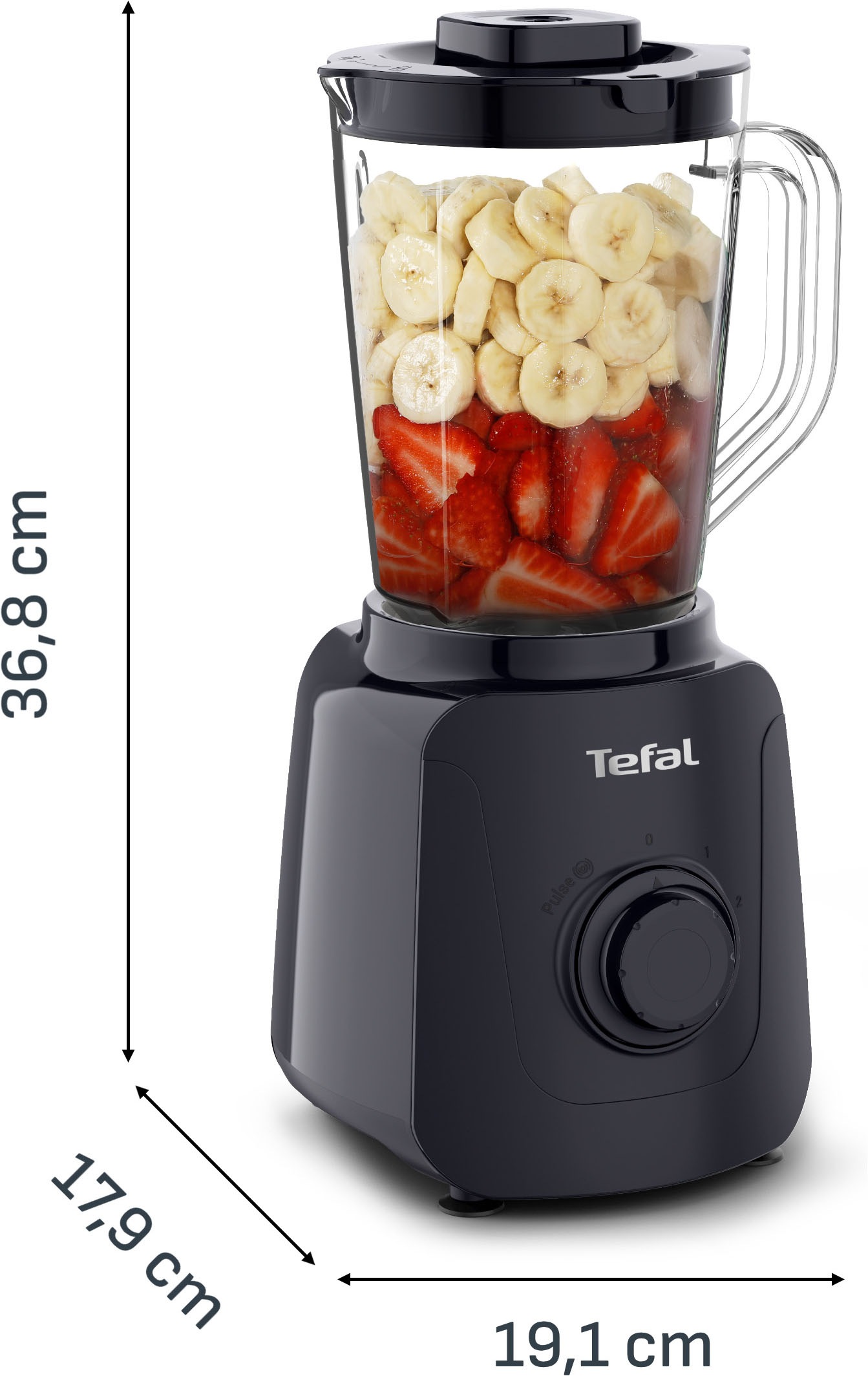 Tefal Standmixer »Blendforce Essential« 450 W 1 L, 2 Geschwindigkeitsstufen, Pulsmodus, inkl. Zerkleinerer