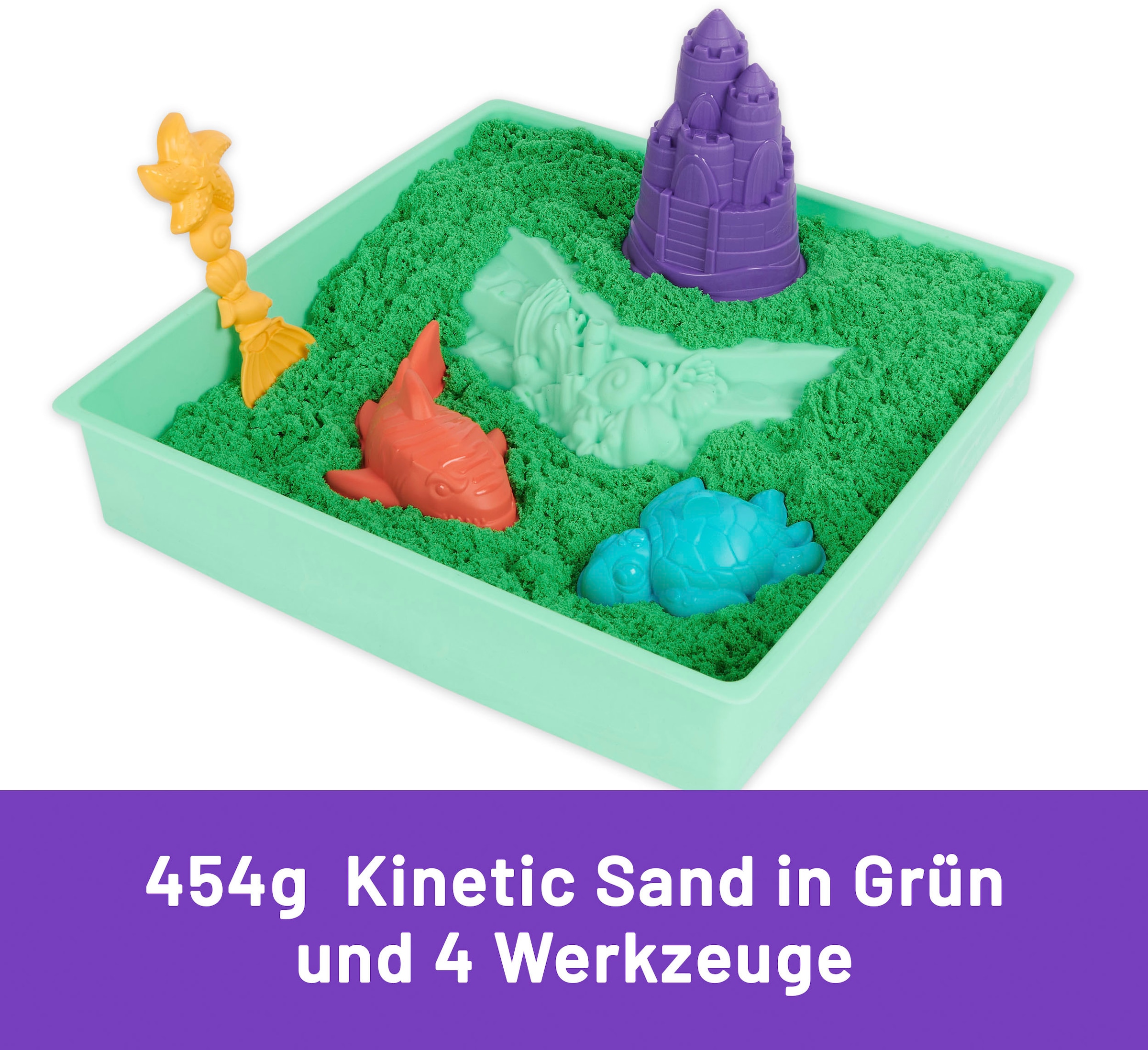 Spin Master Kreativset »Kinetic Sand - Box 454 g - Grün«