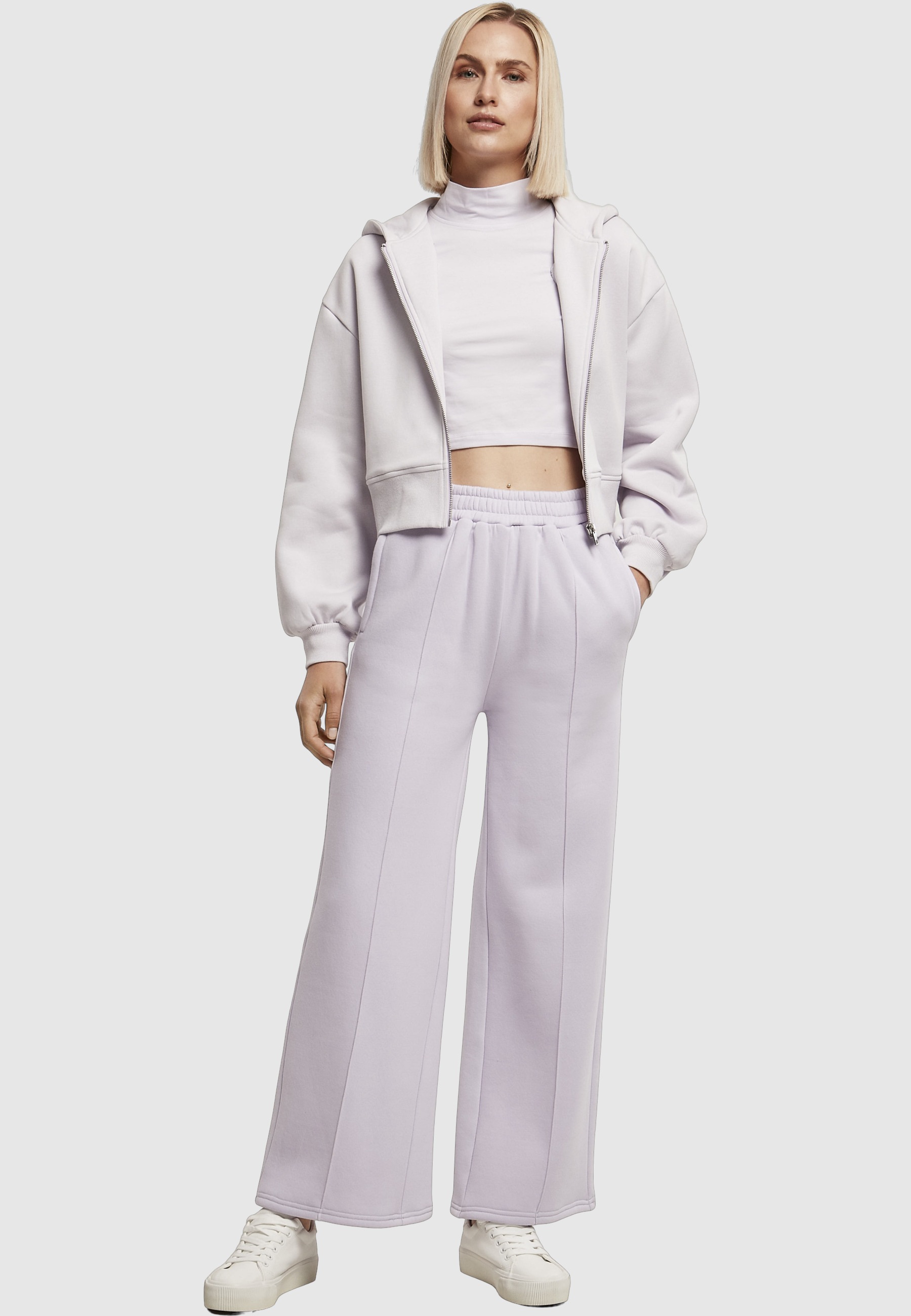 URBAN CLASSICS Sweatjacke »Urban Classics Damen Ladies Short Oversized Zip Jacket« 1 Stk.