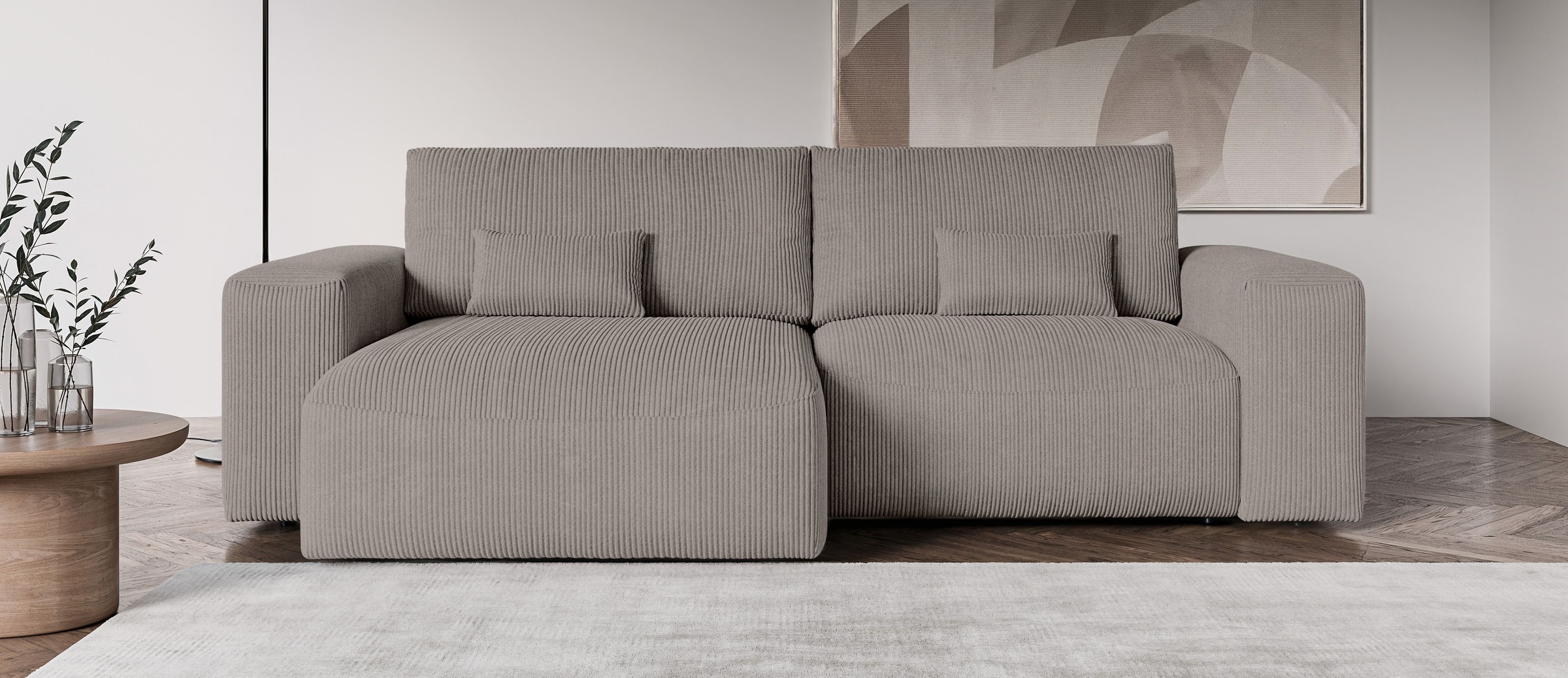 OTTO home Ecksofa "MATTS Schlafsofa mit Bettkasten, Maße B/T/H: 265/159/89 günstig online kaufen