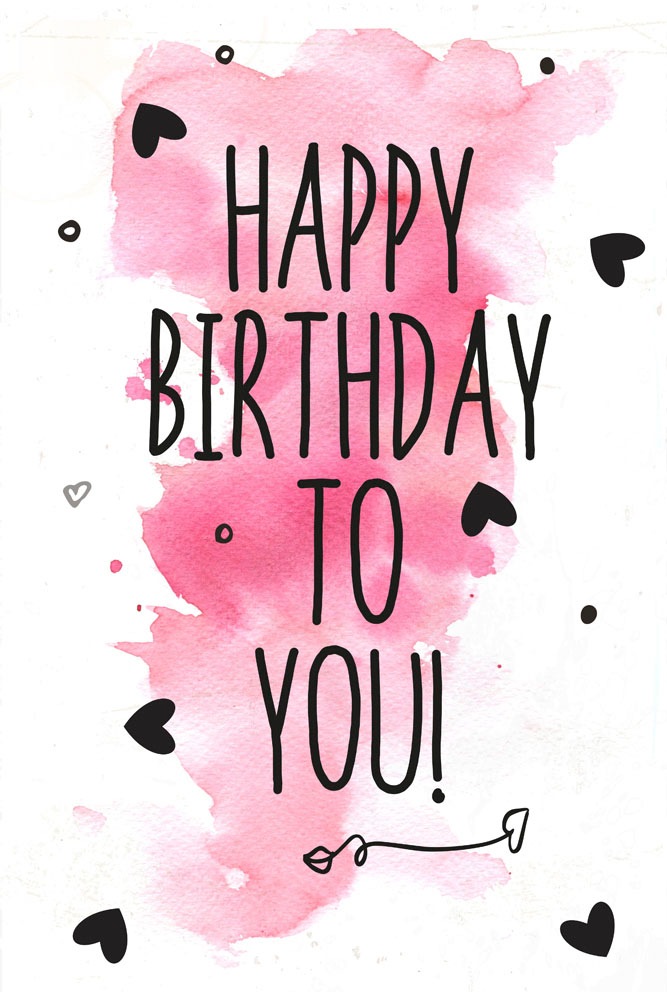 Metallbild QUEENCE "Happy Birthday to you", rosa (farbe bild(er): rosa), B:30cm H:20cm, Bilder