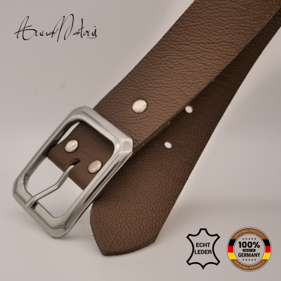 Ledergürtel ANNAMATONI "AnnaMatoni Ledergürtel Karu Ledergürtel Karu", Damen, Gr. TW95 - 110cm Gesamtlänge, braun (braun 690), 100% Leder, Gürtel Ledergürtel 3