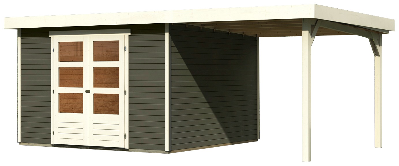 Karibu Gartenhaus »Arnis 6«, (Set), mit Anbaudach