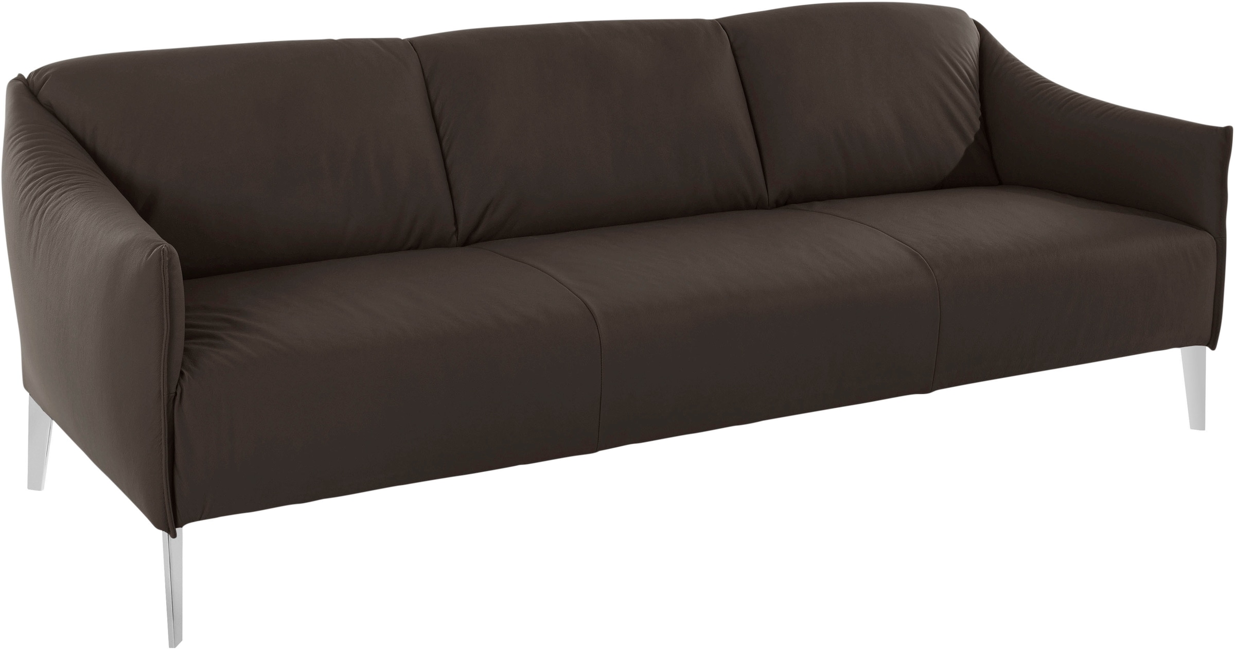 W.SCHILLIG 3-Sitzer »sally«, mit Metall-Winkelfüßen in Chrom glänzend, Breite 224 cm