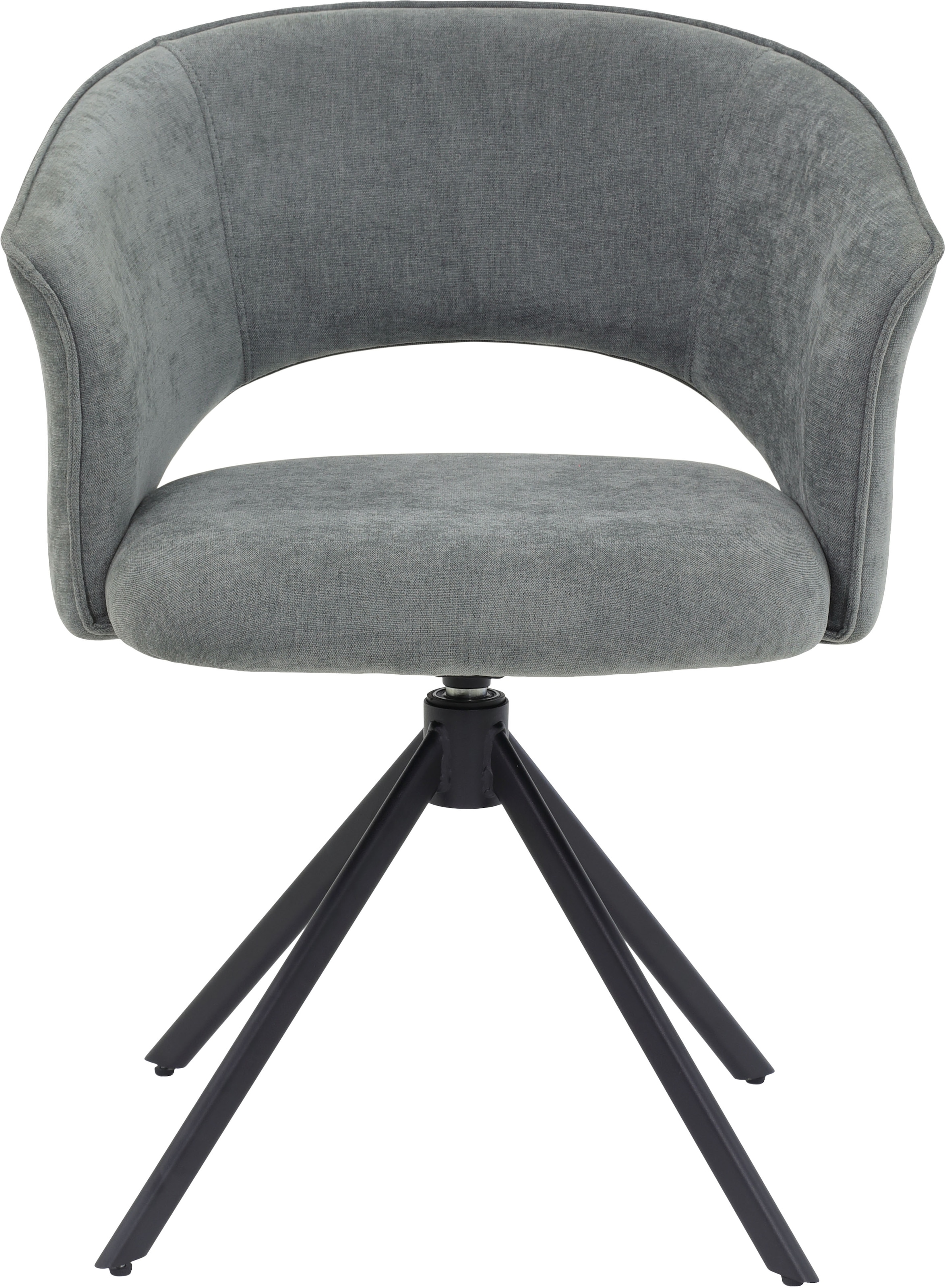 TOM TAILOR HOME Armlehnstuhl »CURVY ARMCHAIR«, (Set), 2 St., Chenille, mit Armlehnen, drehbar, Rückholfunktion, Rückenausschnitt