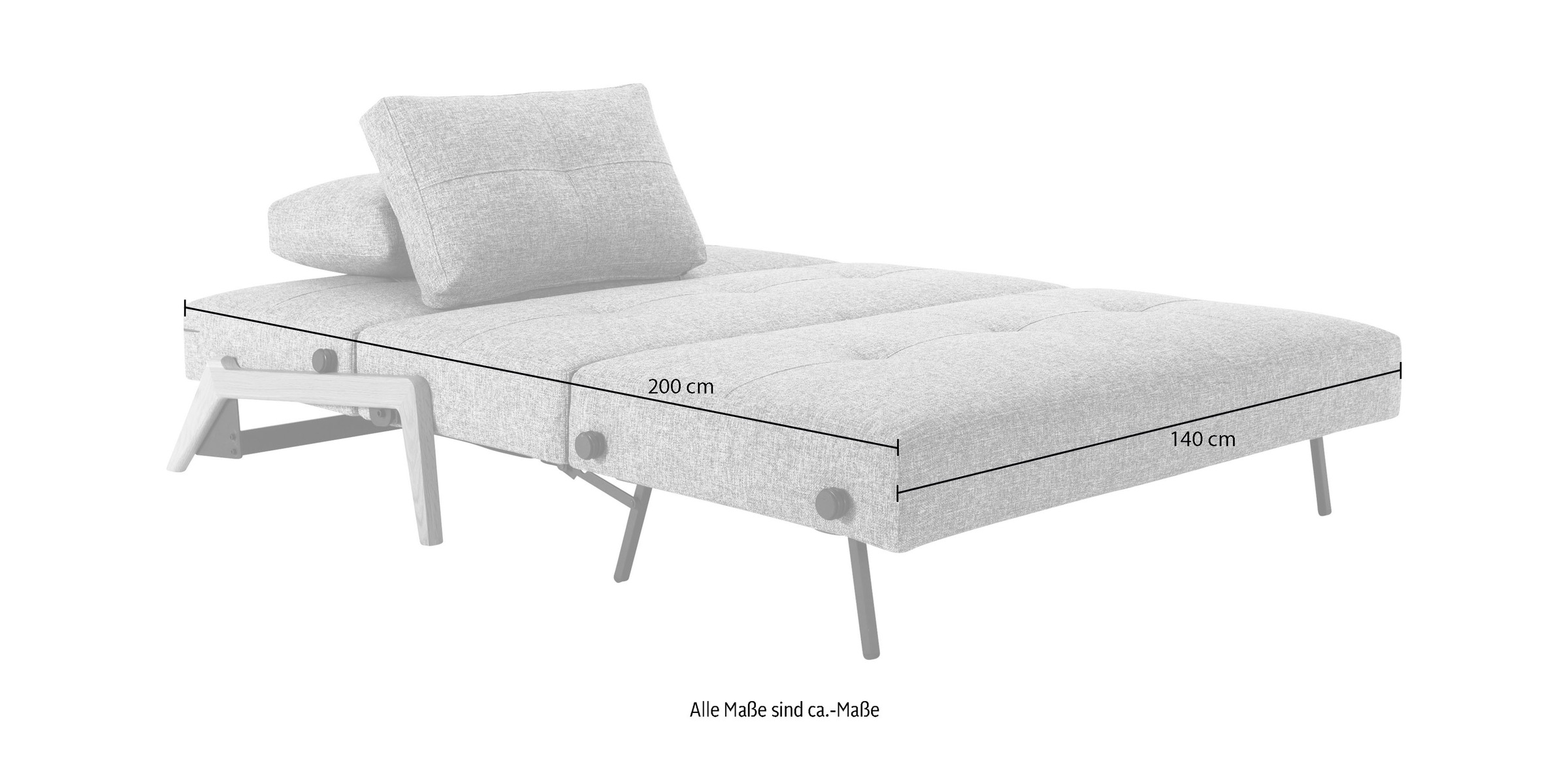 INNOVATION LIVING ™ Schlafsofa »Cubed Klappsofa, hochwertige Schlaffunktion, Design und extra Komfort«, Frontauszug, sehr platzsparend, abgewinkelt Sitzen, waagerecht liegen