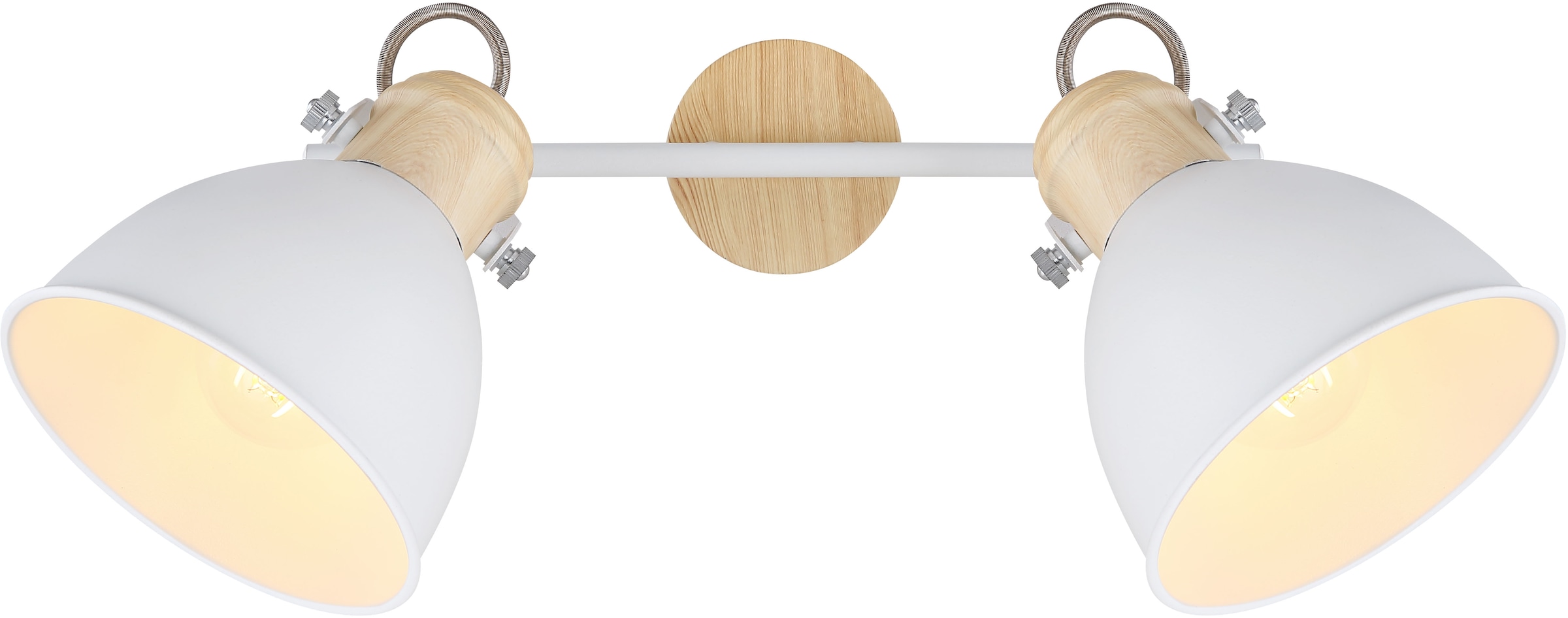 GLOBO LIGHTING Deckenstrahler »WIHO«, Leuchtmittel E27 | ohne Leuchtmittel, Deckenspot/weiß/holzoptik/Flur/Wohnzimmer