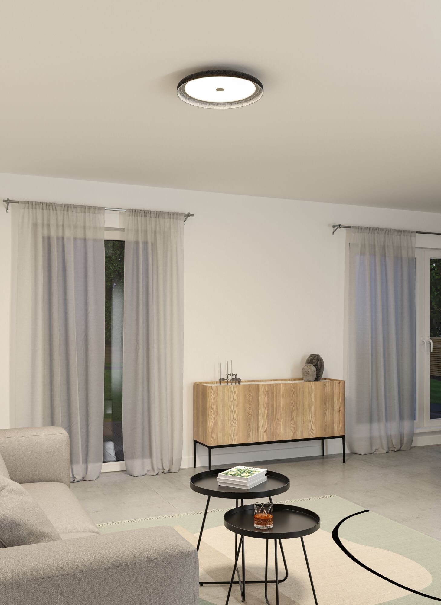 Paulmann LED Deckenleuchte »Zarina 3-Step-Dimmbar 2700K 3400lm 34W Anthrazit«, 1 flammig, 3-Stufen-Dimmbar