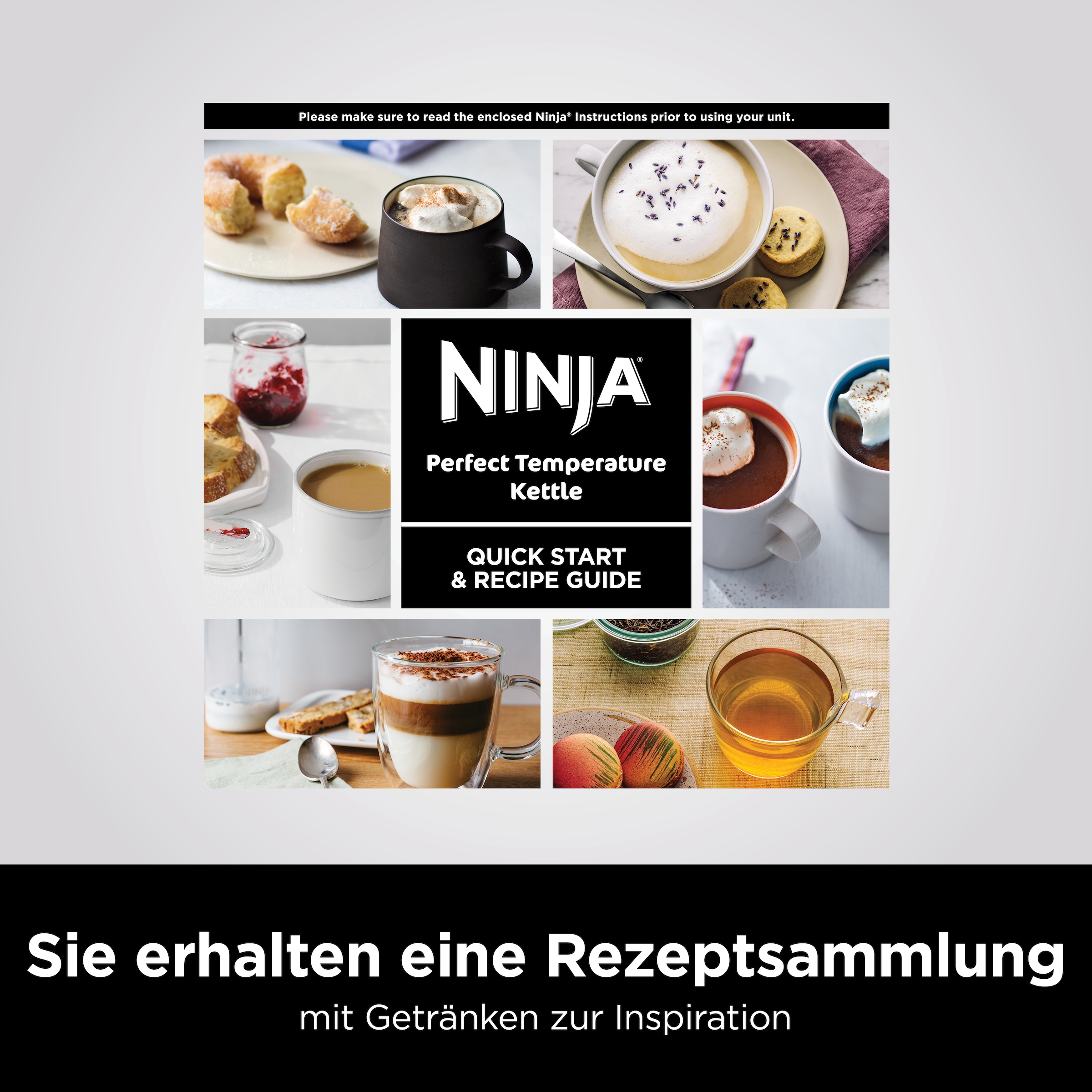NINJA Wasserkocher »KT201EU«, 1,7 l, 3000 W, 40-100 °C, Edelstahl