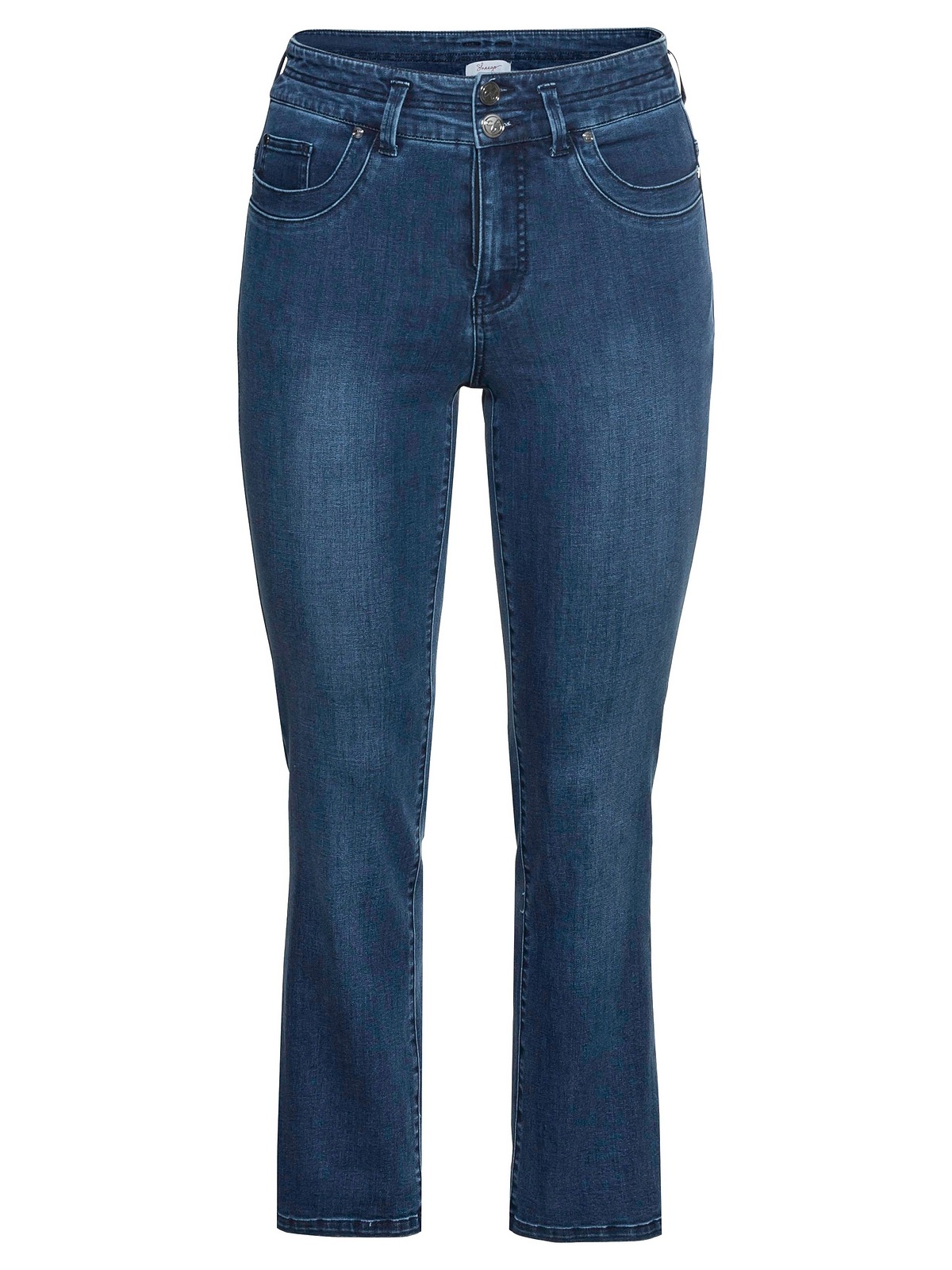 Sheego Gerade Jeans »Große Größen«, MANUELA für eine schmale Taille und kräftige Oberschenkel