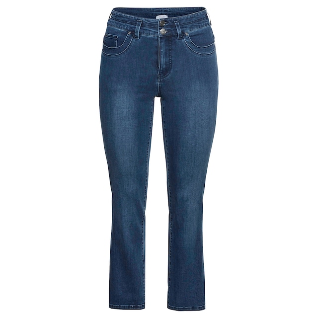 Sheego Gerade Jeans »Große Größen«, MANUELA für eine schmale Taille und kräftige  Oberschenkel online kaufen | BAUR
