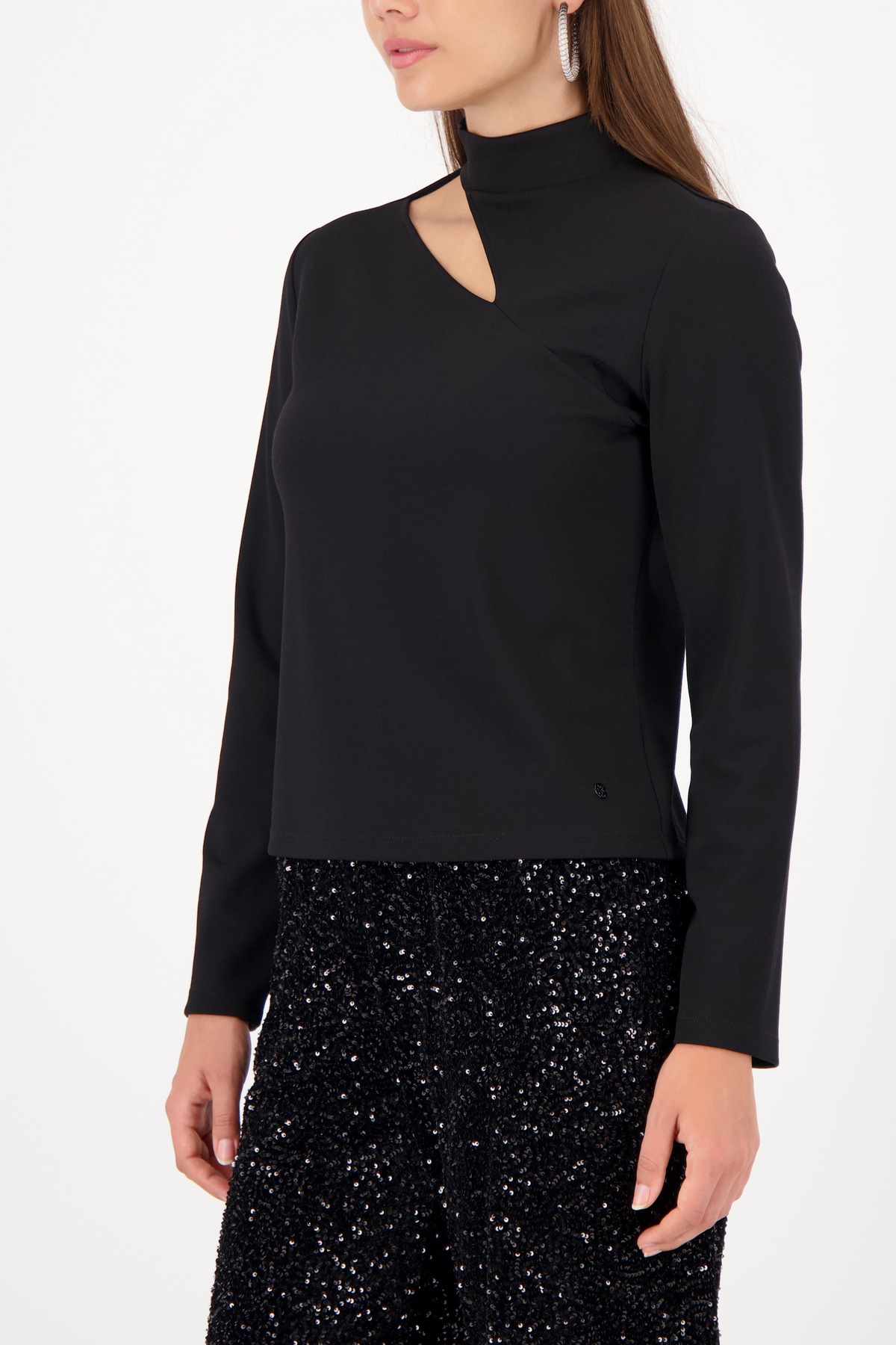 Monari Sweatshirt "Sweatshirt Cutout", Regular fit mit Stehkragen günstig online kaufen