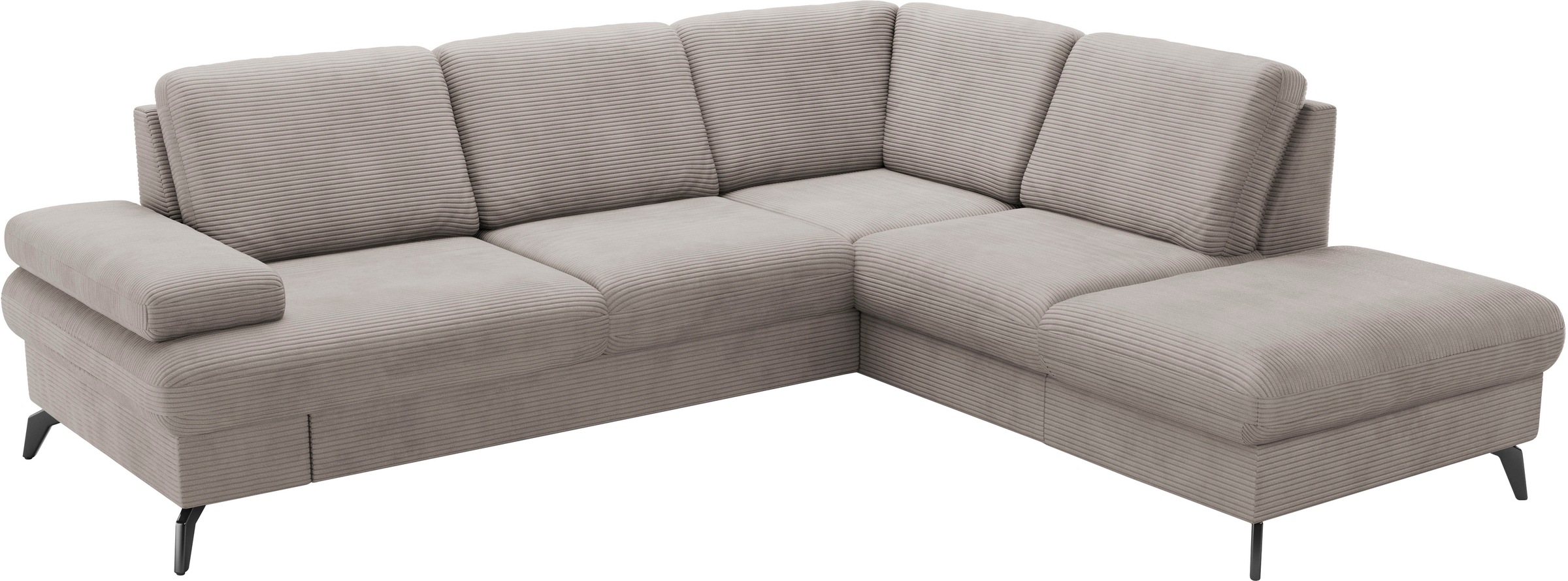 sit&more Ecksofa »Morris Jubi L-Form«, inkl. Armteilfunktion und 1 Zierkissen, wahlweise mit Bettfunktion