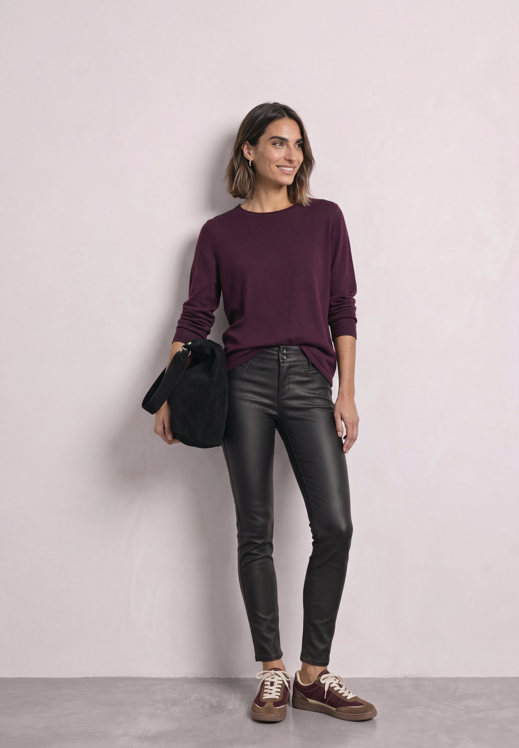 STREET ONE Stoffhose  mit Coating