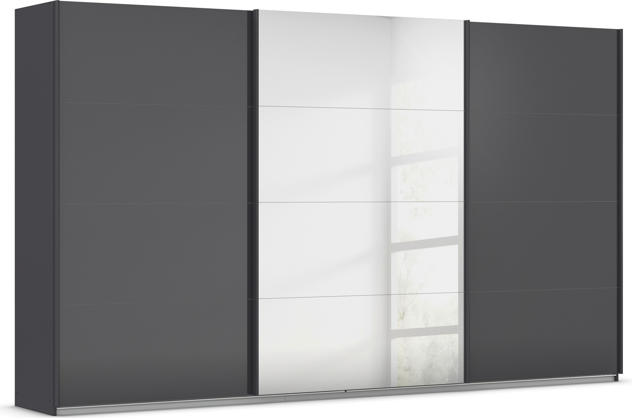 OTTO home Schwebetürenschrank "Kleiderschrank Kleiderschränke Schrank Garderobe AGORDO mit Glasfront" Breiten 203/271/315/360 cm, Höhen 210/229 cm, durchdachte Innenausstattung, in 4 Breiten und 2 Höhen MADE IN GERMANY