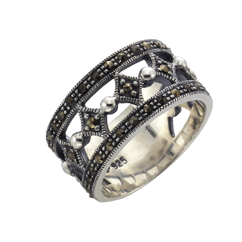 Zeeme Fingerring »925/- Sterling Silber Markasit«