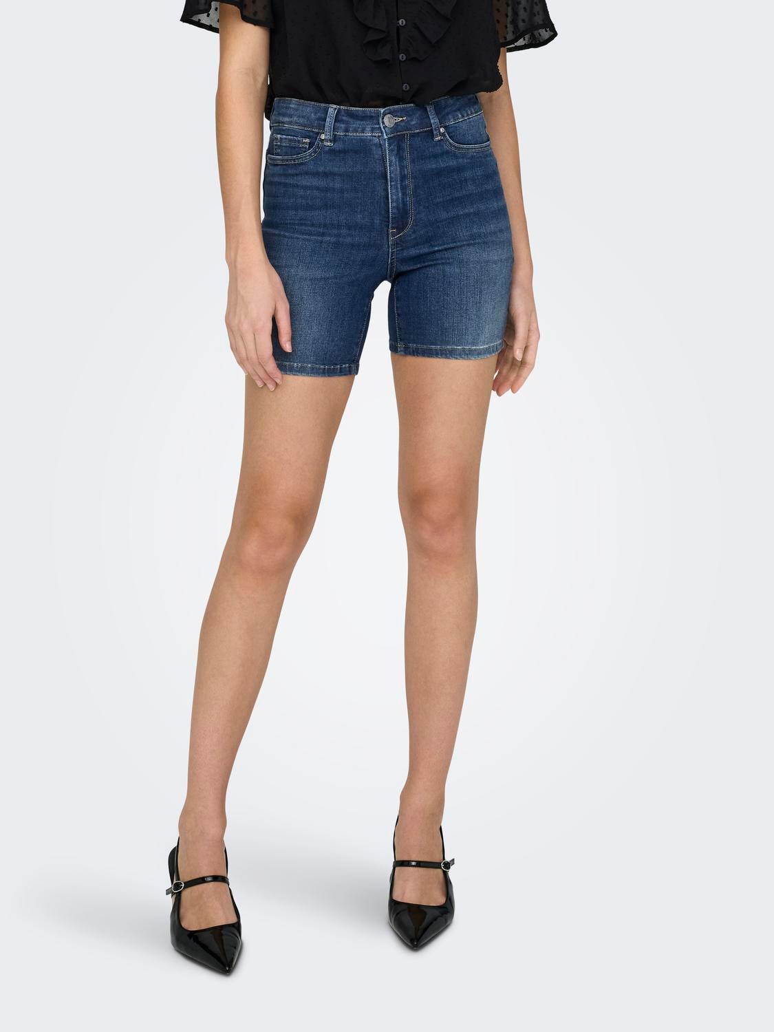 ONLY Jeansshorts "ONLROSE HW SKINNY SHORTS DNM GUA192" günstig online kaufen