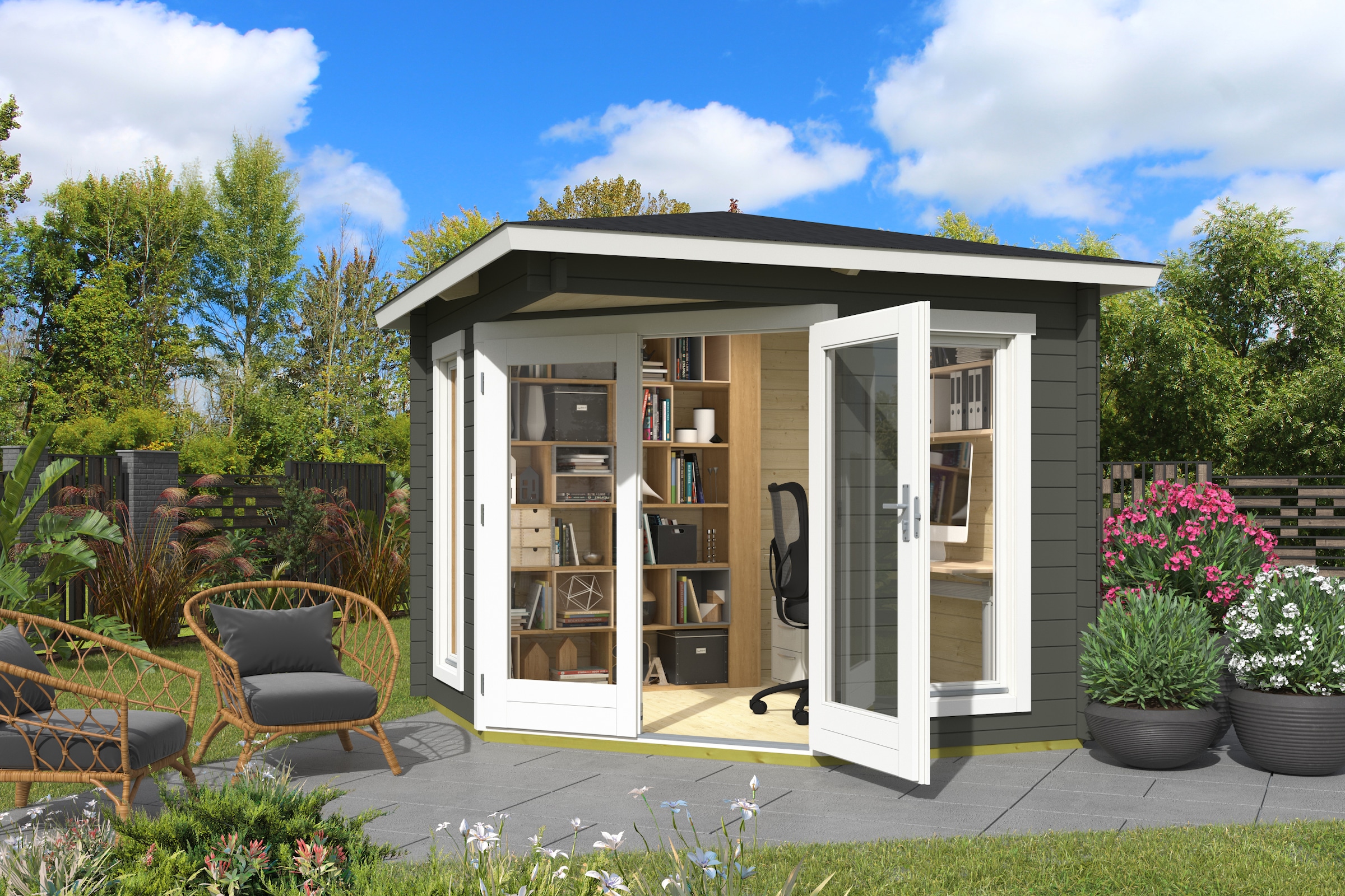 Nordic Holz Gartenhaus "OBAN 40" günstig online kaufen