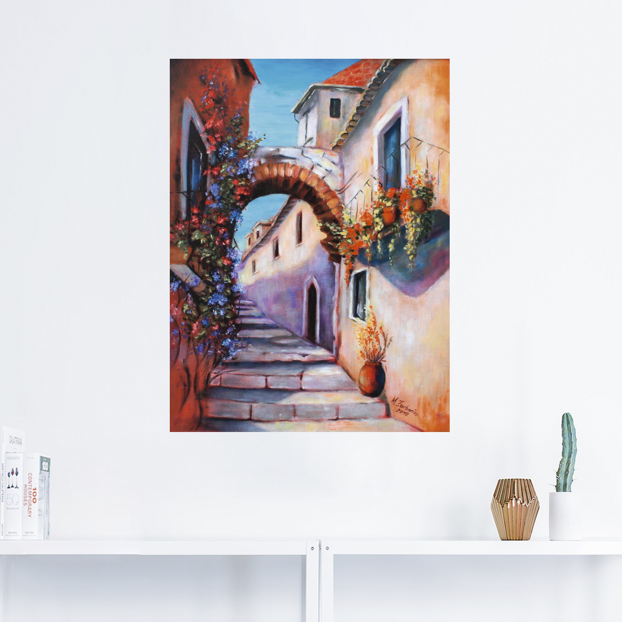 Artland Wandbild »Mediterrane Impressionen«, Gebäude, (1 St.), als Alubild, Leinwandbild, Wandaufkleber oder Poster in versch. Größen