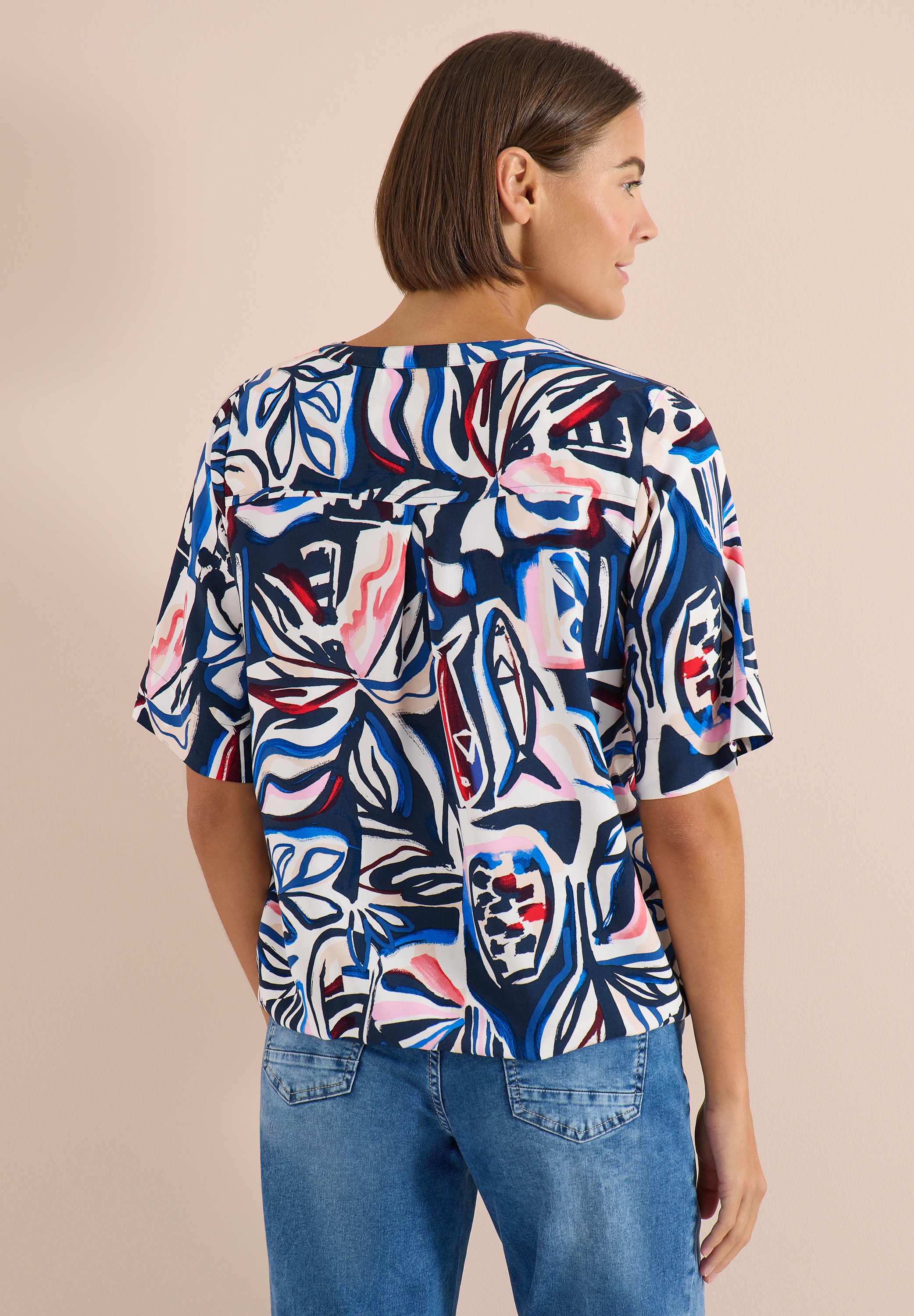 Cecil Kurzarmbluse aus softer Viskose